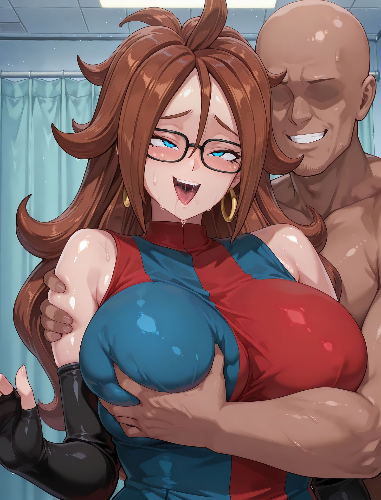 AI Porn - Dragon Ball Android 21 đồ bó sát phong cách ướt nude người lớn bộ sưu tập AI 161P