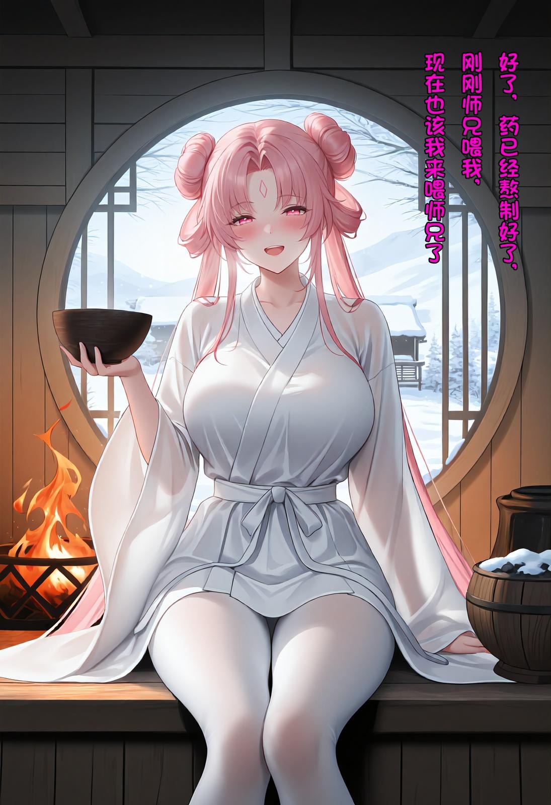 AI Porn - 紫陽仙子 神醫師妹 白ストッキング 濡れ感 露出ヌード AI画像ギャラリー 162P