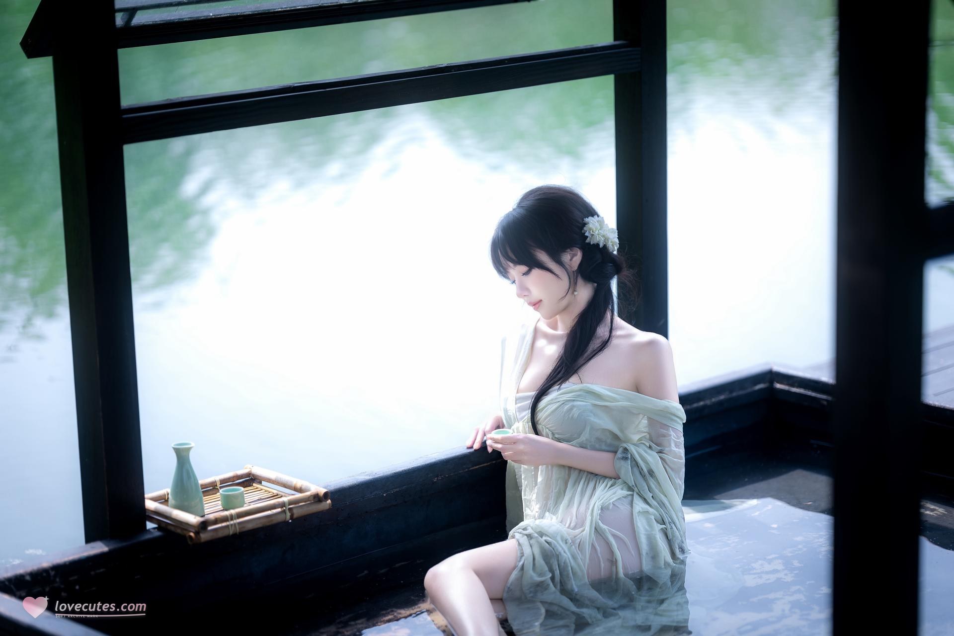 [写真] Shika小鹿鹿 - 江南水色：古风水色湿身美腿写真 65P3V
