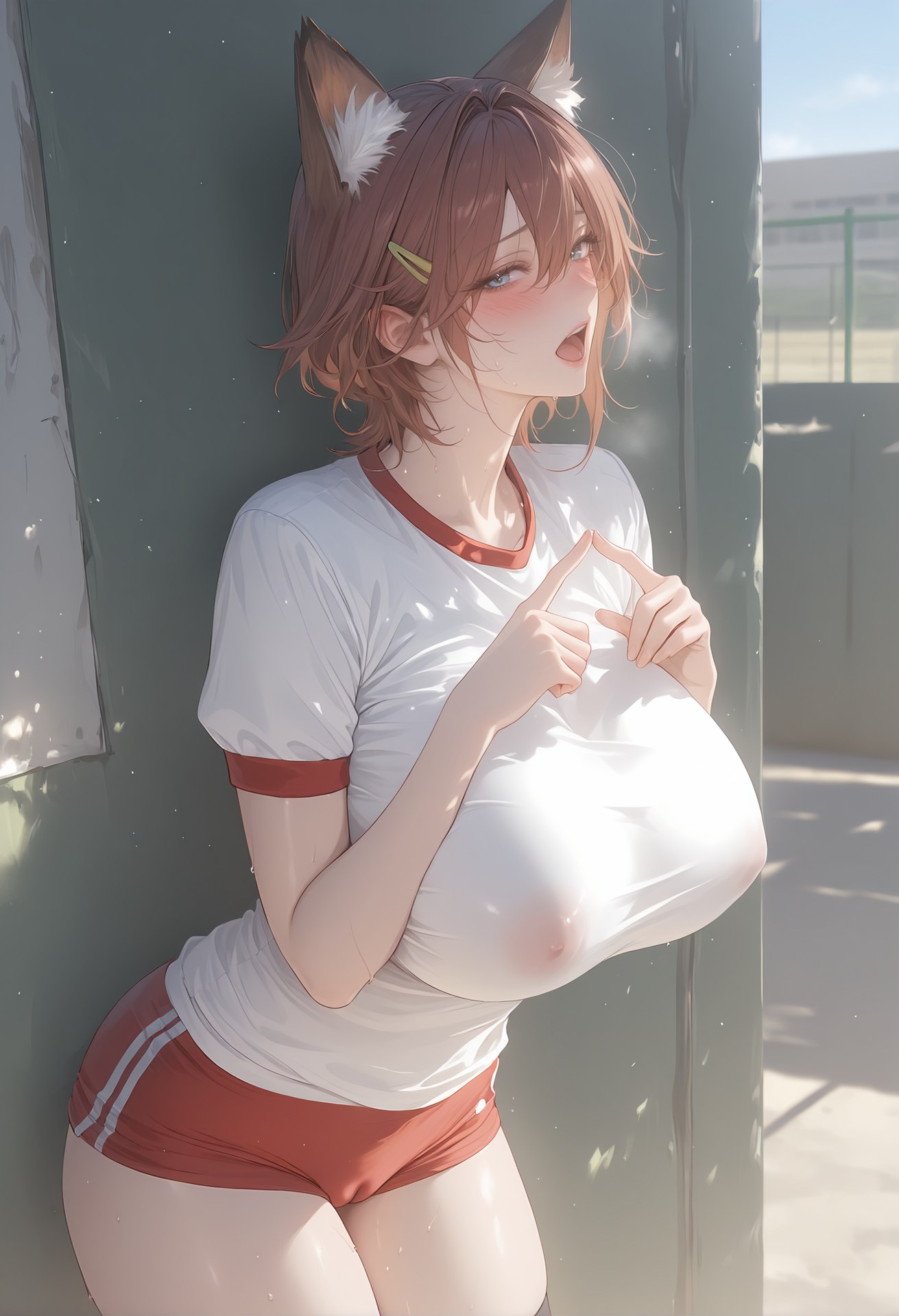AI Generated Anime Girl - Beast Girl sportswear animal ears adult gallery 88P