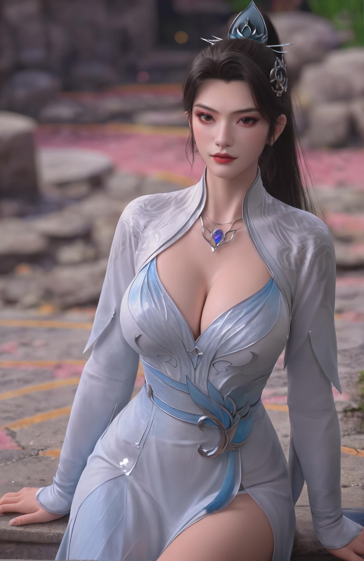 AI Porn - 斗破苍穹 青仙子：白衣古装露穴成人向圖集 259P