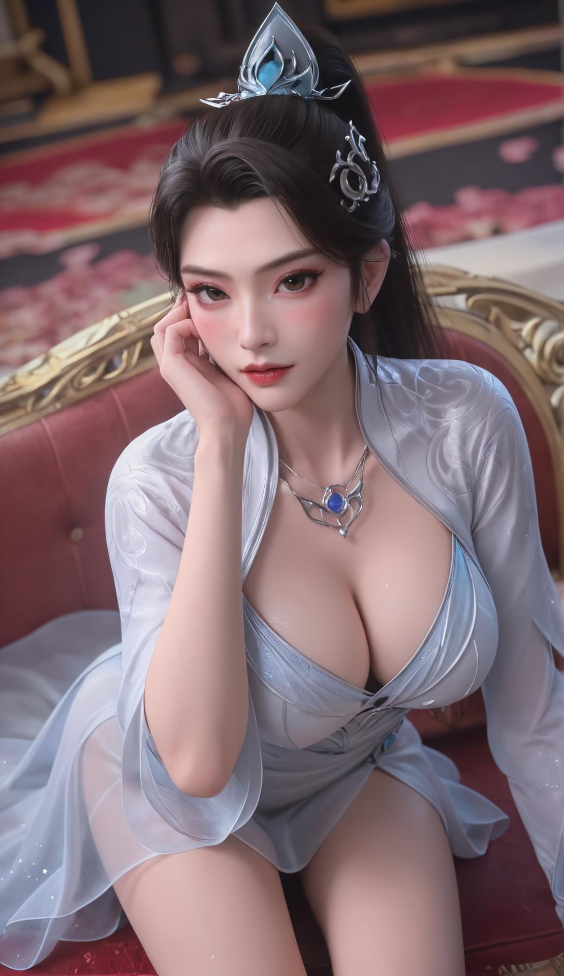 AI Porn - 斗破苍穹 青仙子：白衣古装露穴成人向圖集 259P