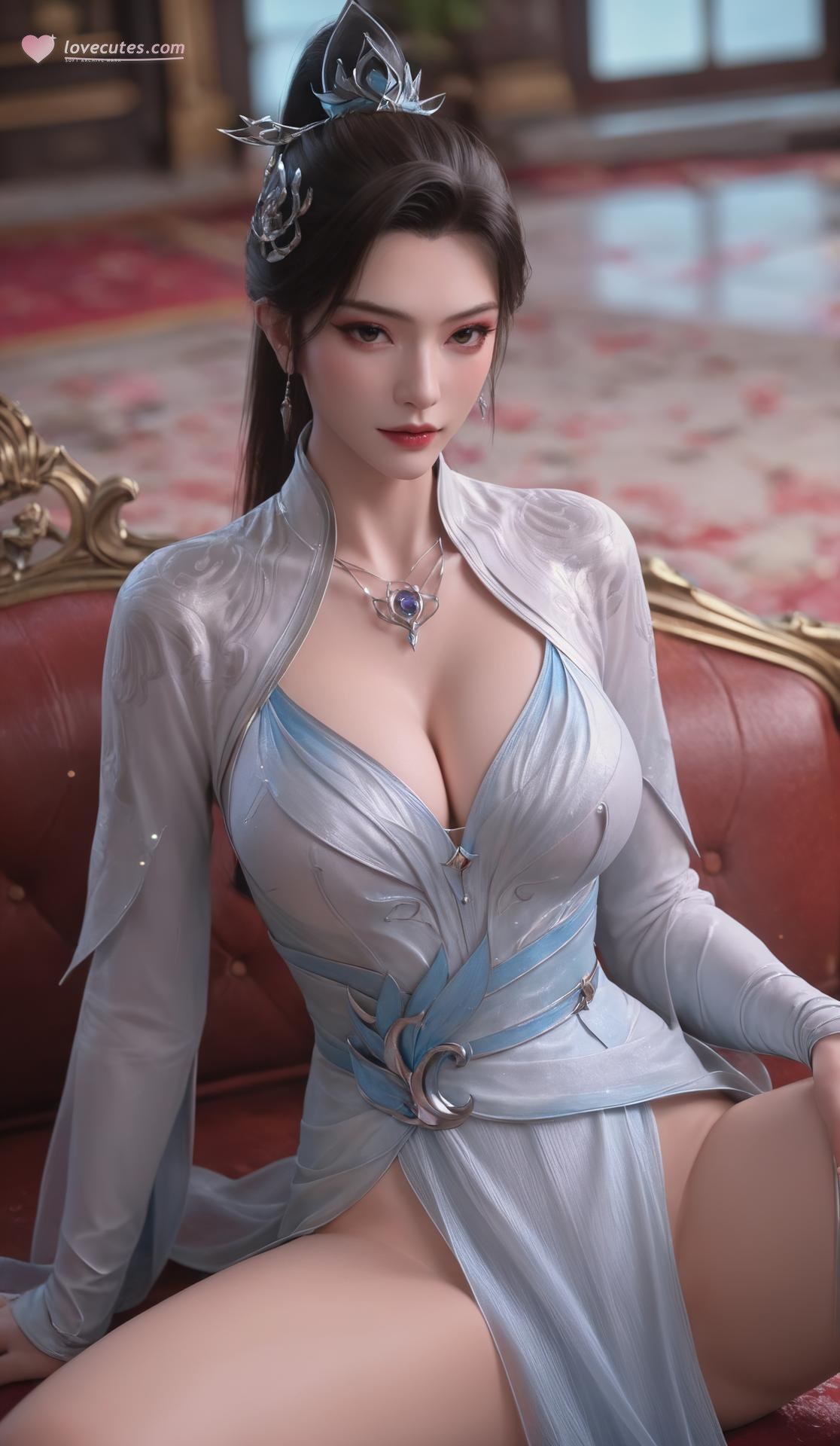 AI Porn - Qing Xianzi จาก Battle Through the Heavens ชุดขาว นู้ดผู้ใหญ่ ชุดขาว ภาพนู้ดผู้ใหญ่ และรูปร่างหน้าอกเด่น แกลเลอรี AI 259P