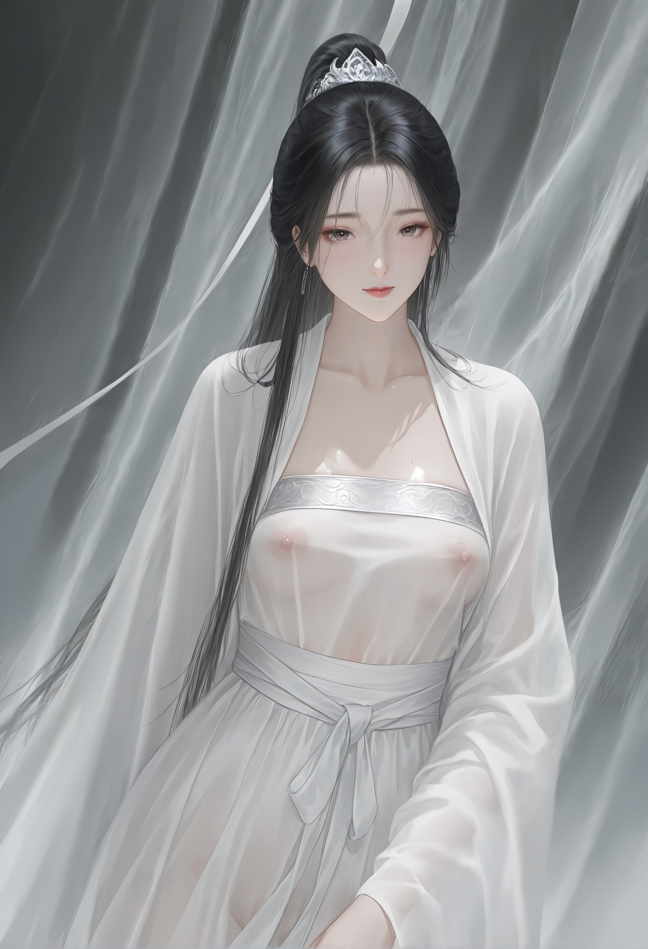 AI Porn - 小龍女：白衣透視古裝露點圖集 26P