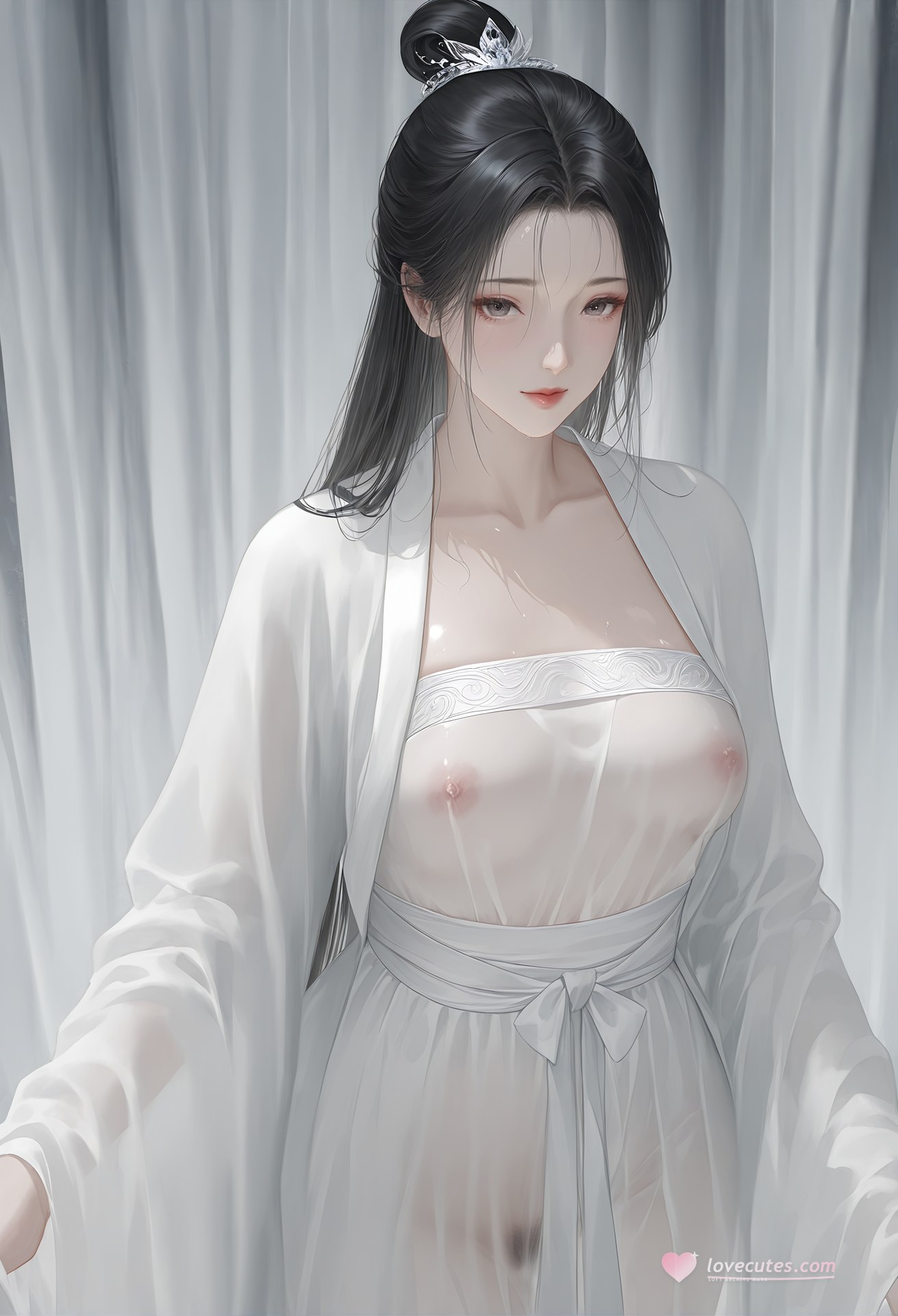AI Porn - 小龍女：白衣透視古裝露點圖集 26P