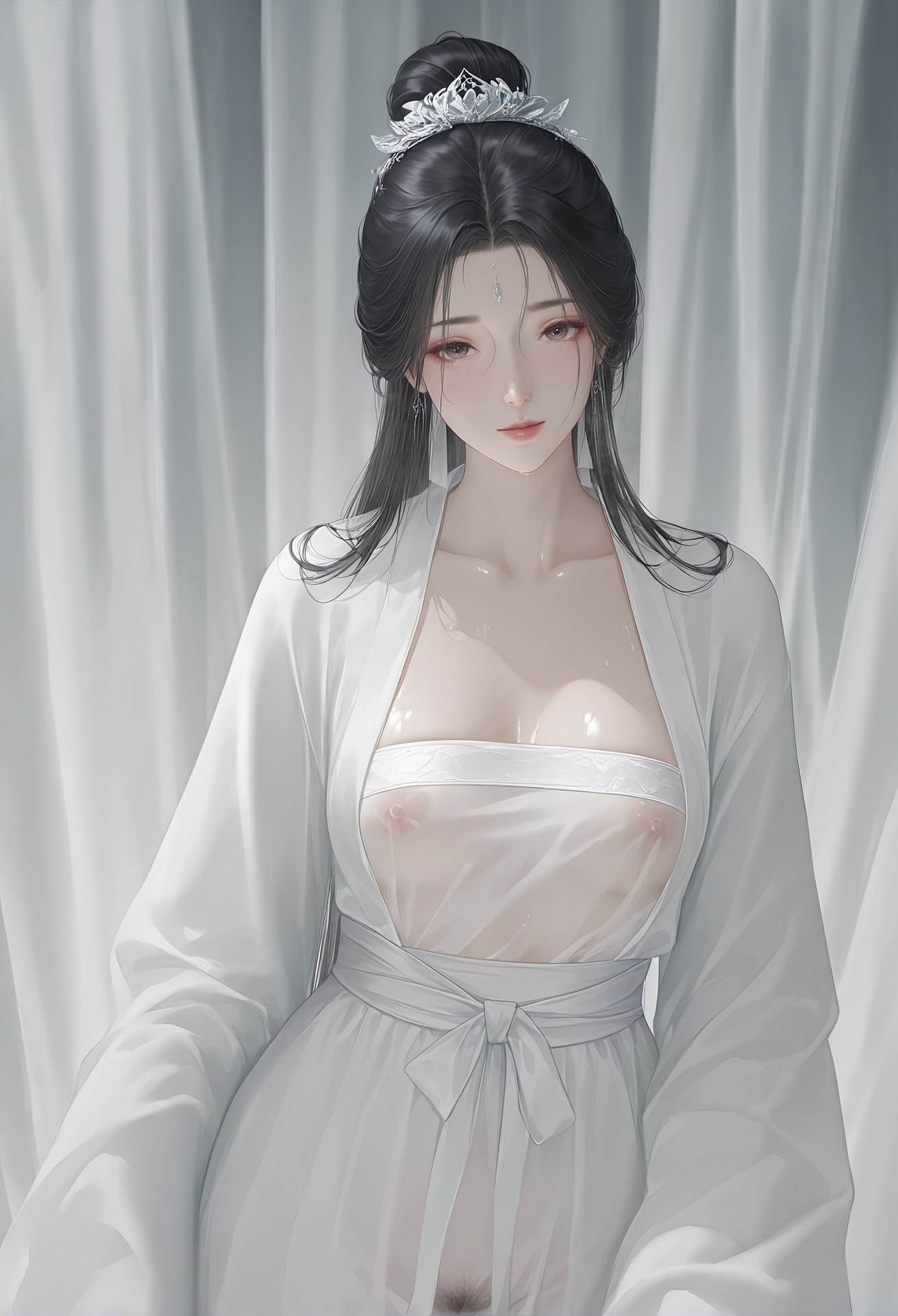 AI Porn - 小龍女：白衣透視古裝露點圖集 26P