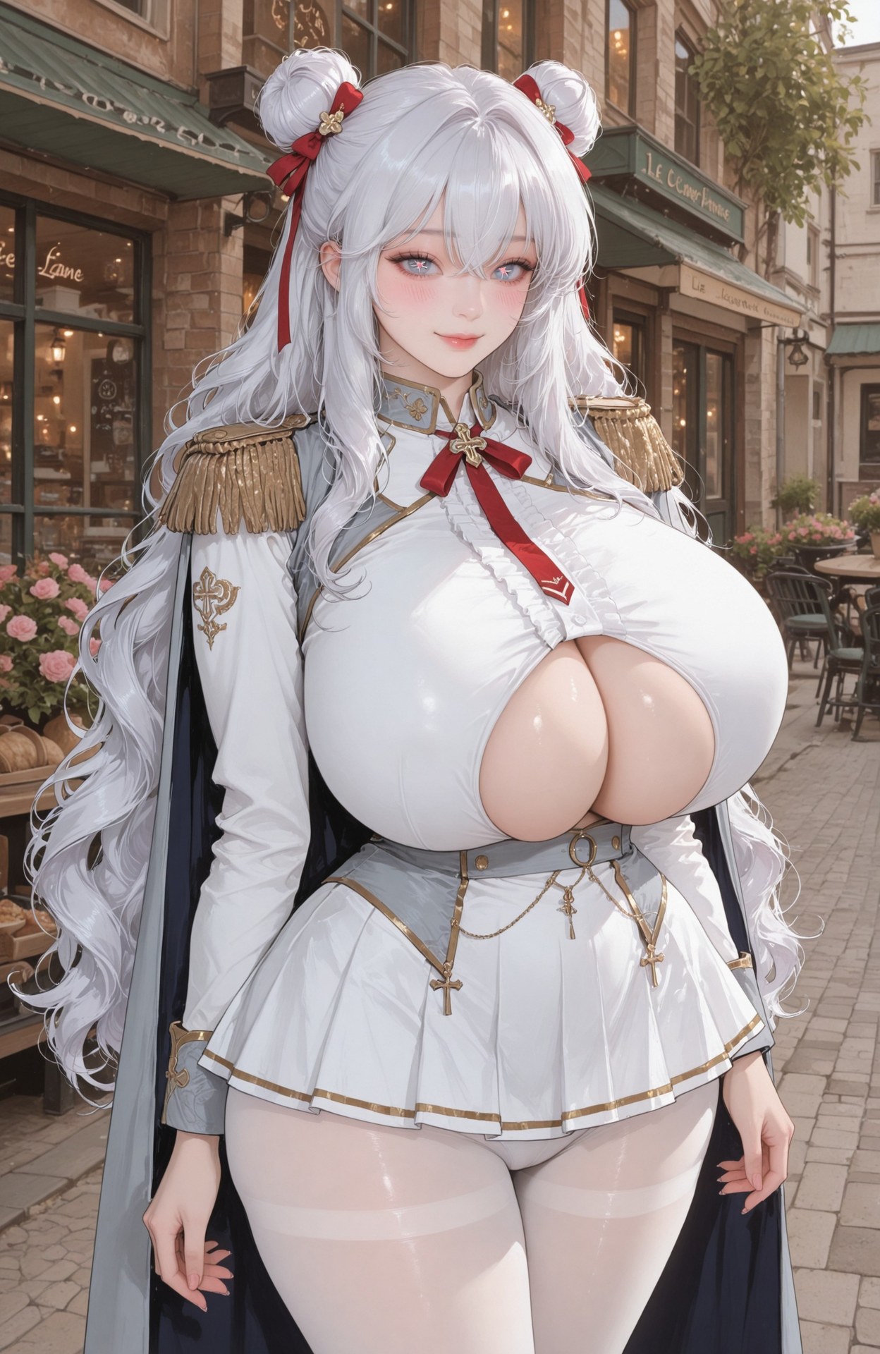 AI Generated Anime Girl - Azur Lane Le Malin uniform styling, explicit nude detail AI画像ギャラリー 101P