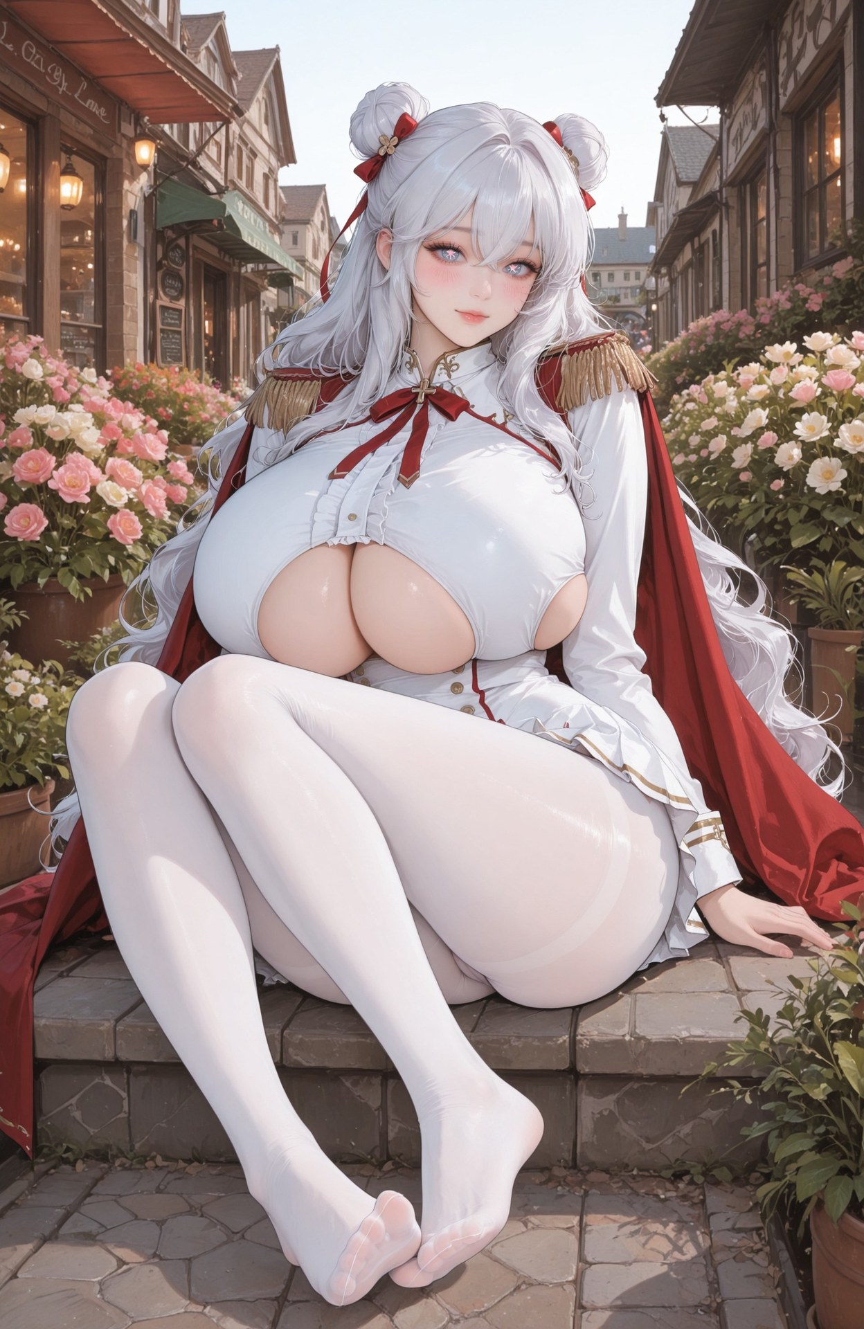 AI Generated Anime Girl - Azur Lane Le Malin uniform styling, explicit nude detail AI画像ギャラリー 101P