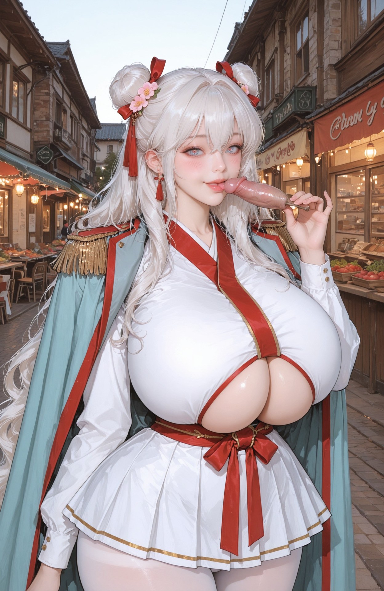 AI Generated Anime Girl - Azur Lane Le Malin uniform styling, explicit nude detail AI画像ギャラリー 101P