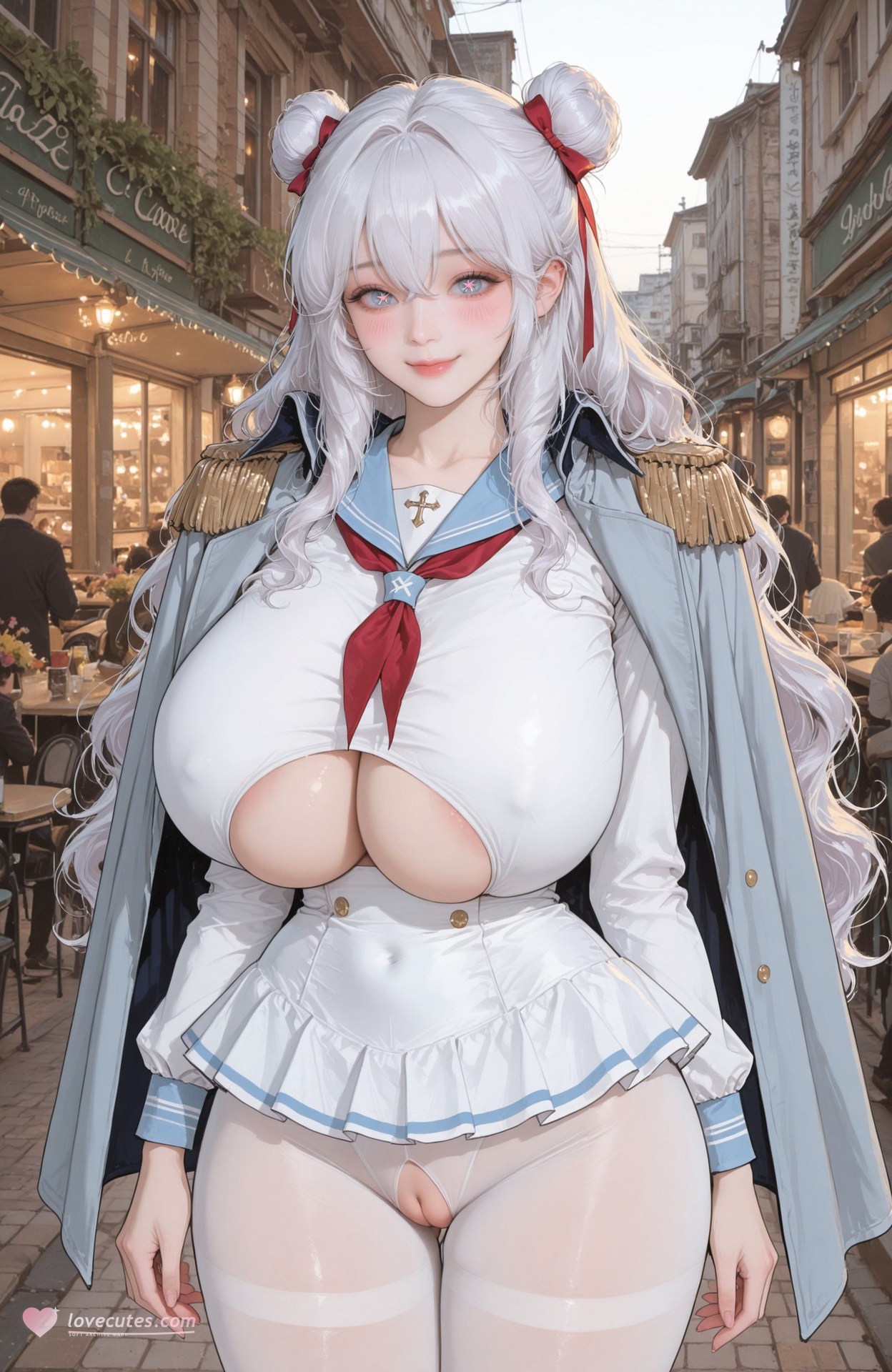 AI Generated Anime Girl - 碧蓝航线 恶毒：制服露穴 101P