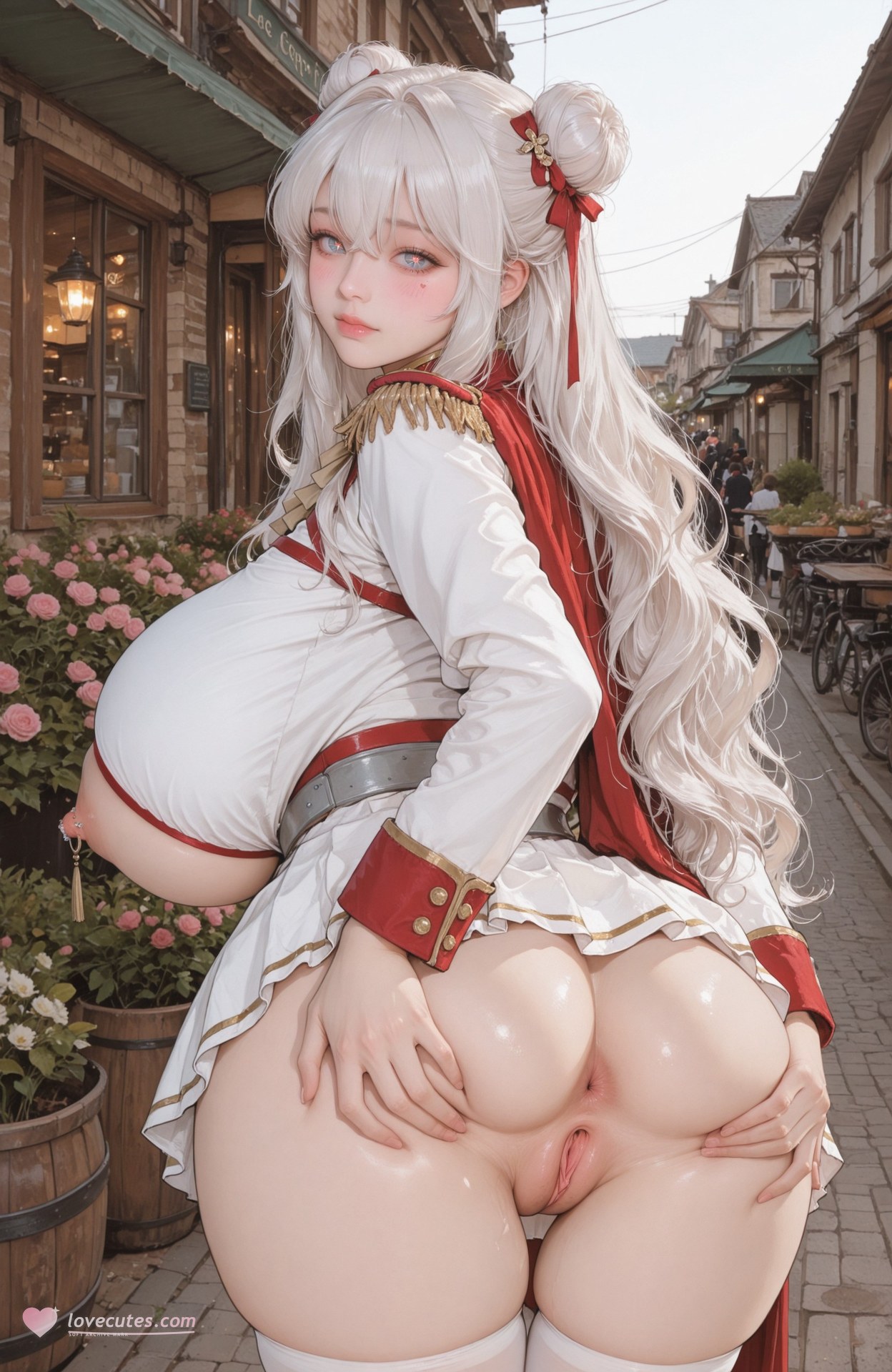 AI Generated Anime Girl - 碧蓝航线 恶毒：制服露穴 101P