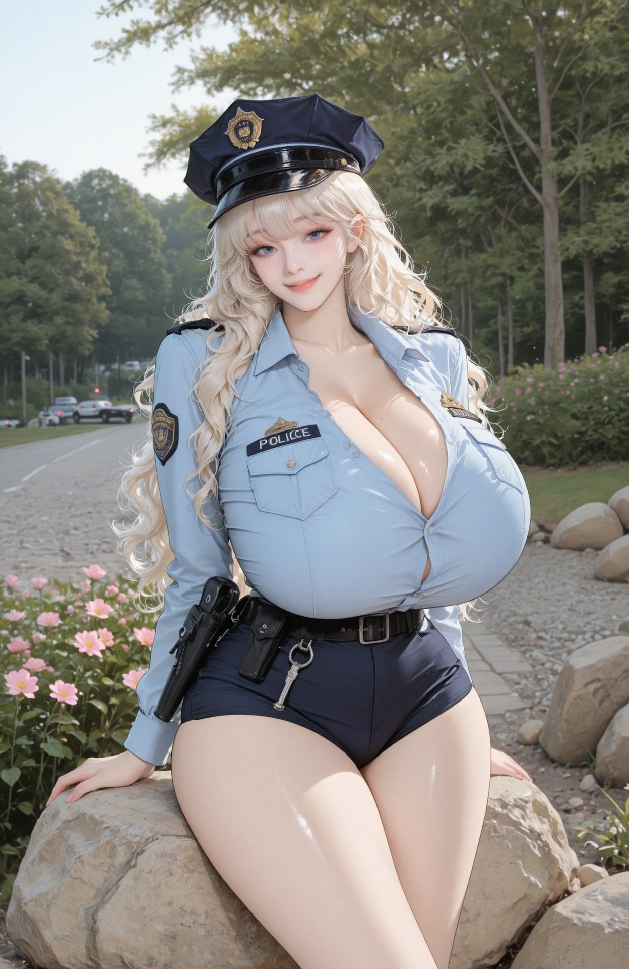 AI Generated Anime Girl - Goddess of Victory NIKKE Poli bodysuit, explicit nude detail AI画像ギャラリー 101P