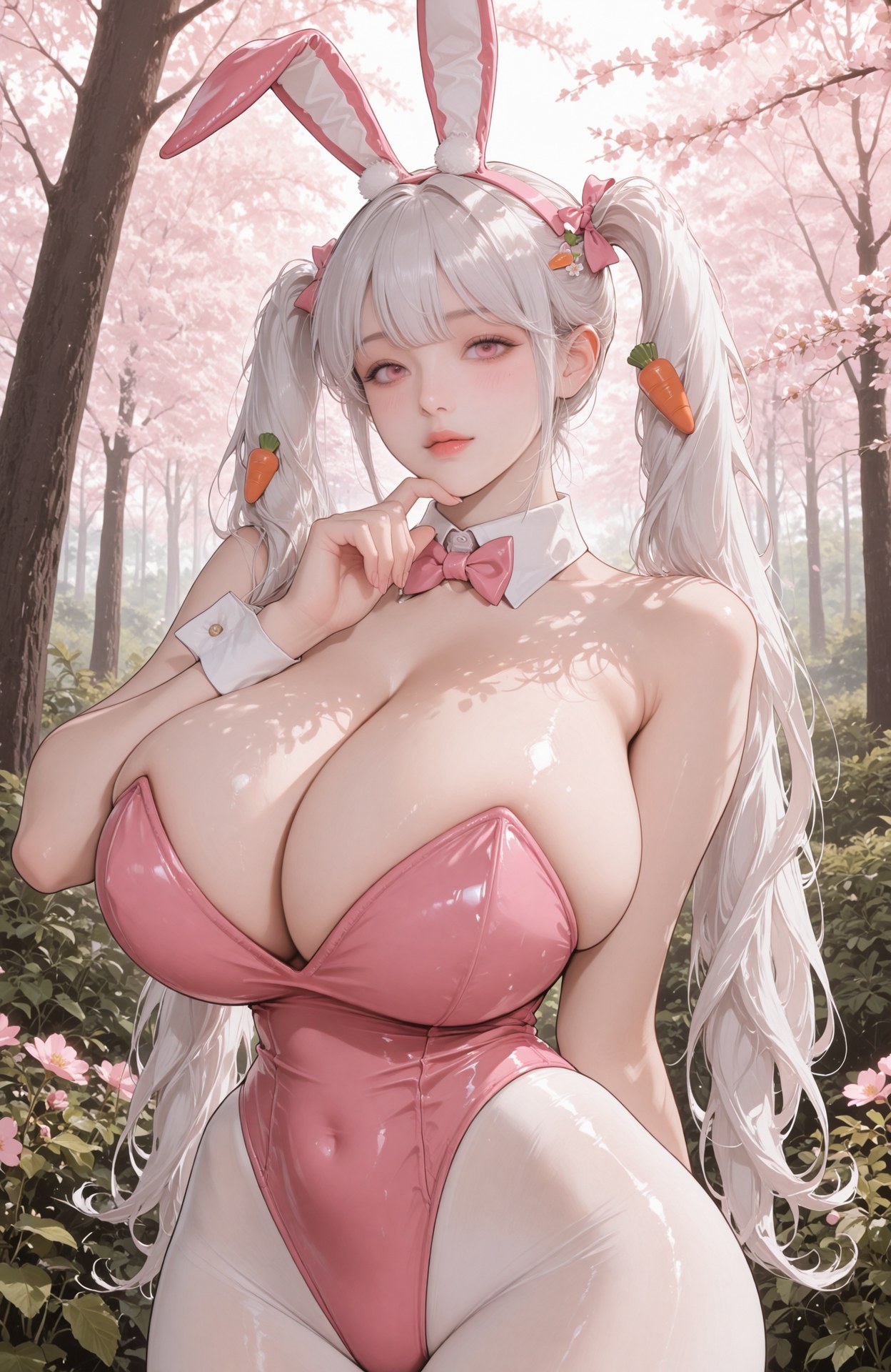 AI Generated Anime Girl - Goddess of Victory NIKKE Alice bodysuit, bikini, wet-look styling, explicit nude detail AI画像ギャラリー 95P