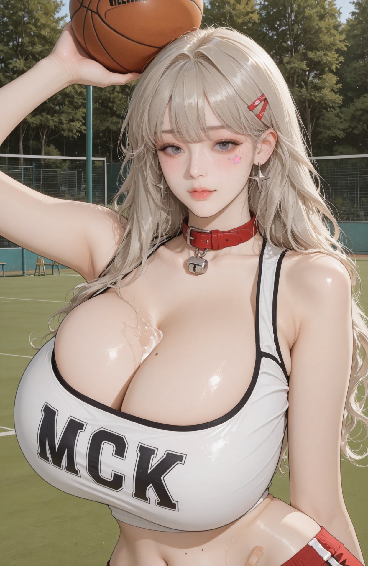 AI Generated Anime Girl - 胜利女神NIKKE Bay：紧身衣学生装湿身露穴 93P
