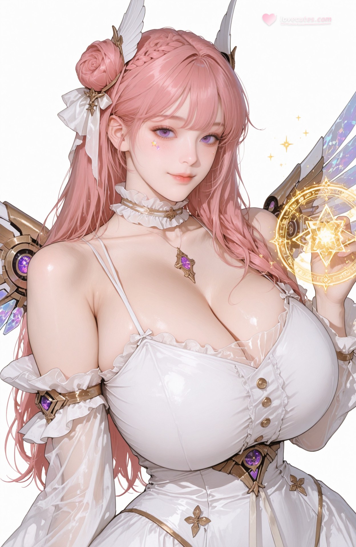 AI Generated Anime Girl - 胜利女神NIKKE Dorothy：白丝蕾丝内衣紧身衣湿身露穴 96P