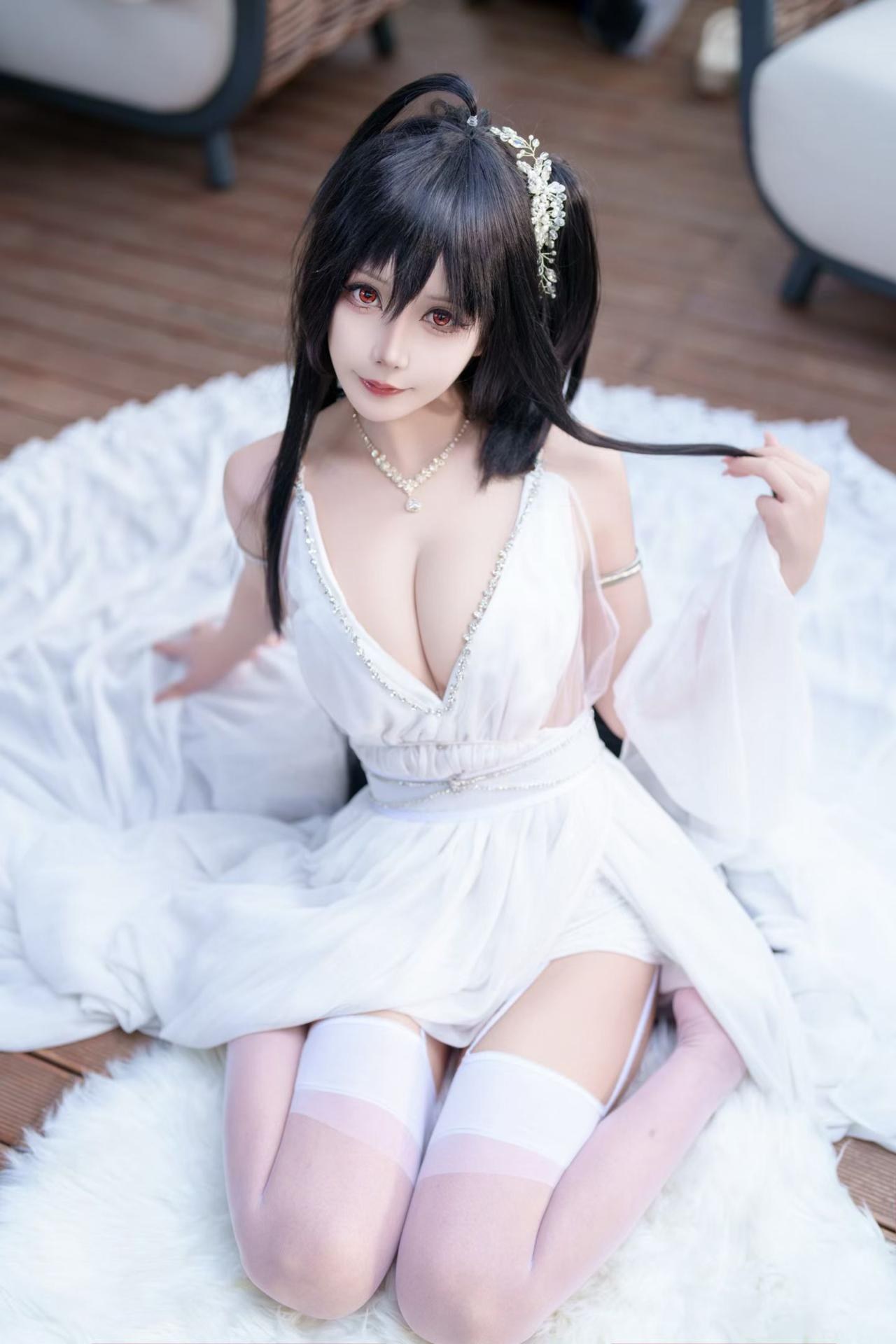 [cosplay] 抱走莫子aa - 碧蓝航线 大凤：誓约花嫁花嫁白纱美胸 27P 繁體版