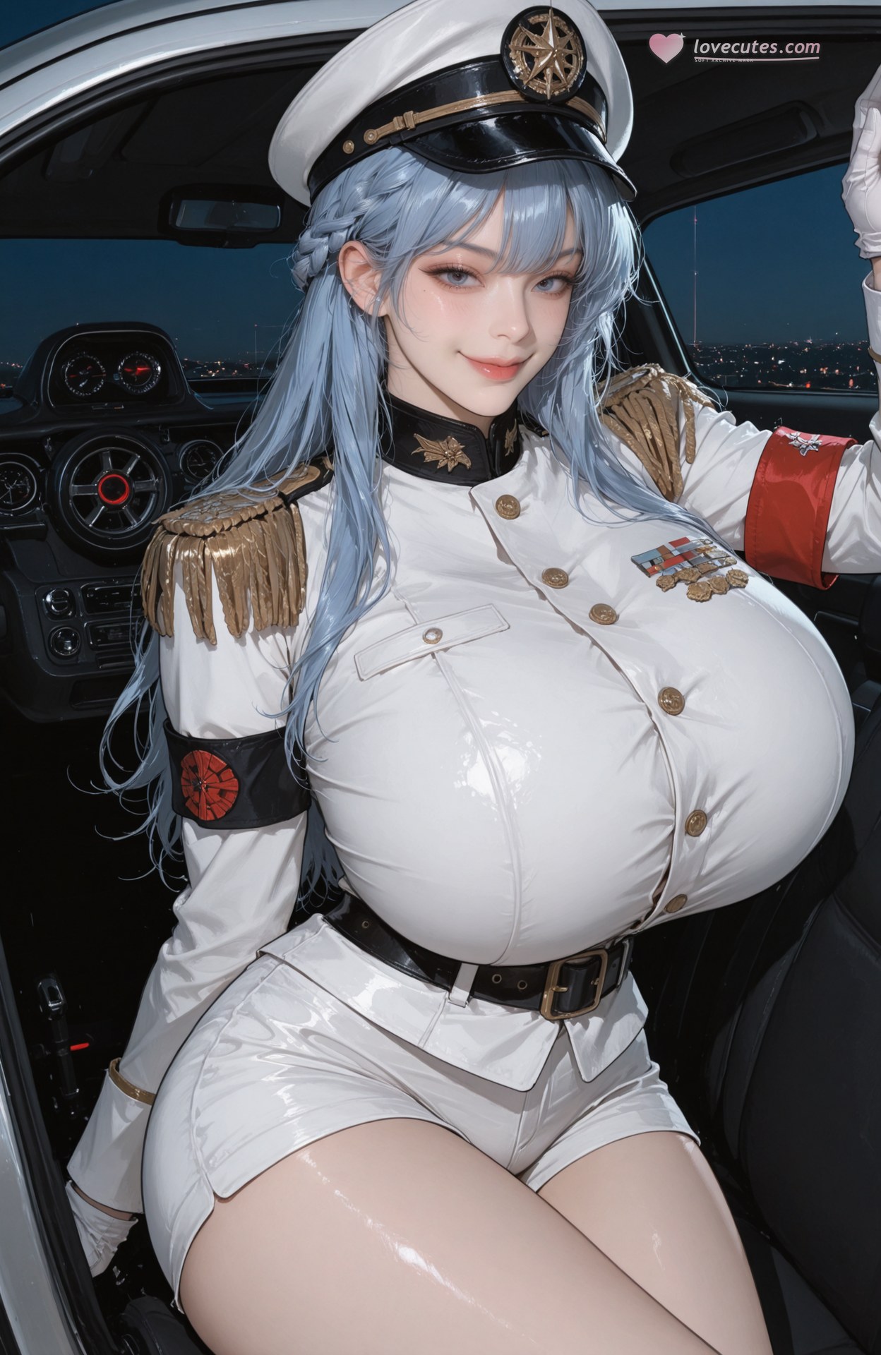 AI Generated Anime Girl - Goddess of Victory NIKKE Helm bodysuit, uniform styling, wet-look styling AI画像ギャラリー 90P