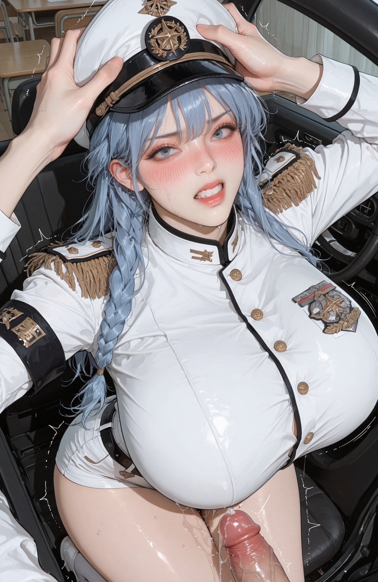 AI Generated Anime Girl - 胜利女神NIKKE Helm：紧身衣制服湿身 90P
