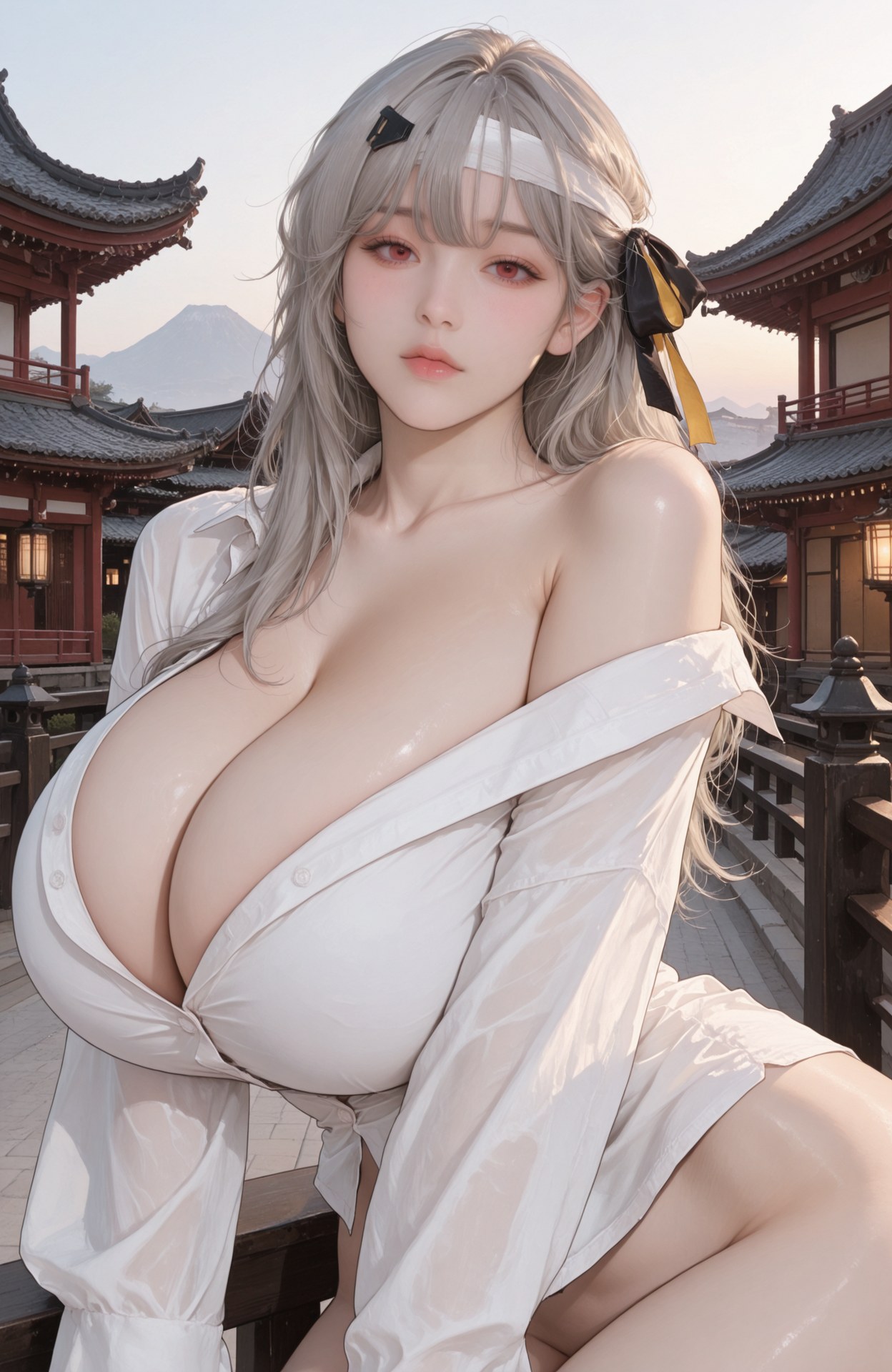 AI Generated Anime Girl - 胜利女神NIKKE Modernia：蕾丝内衣湿身白虎 90P