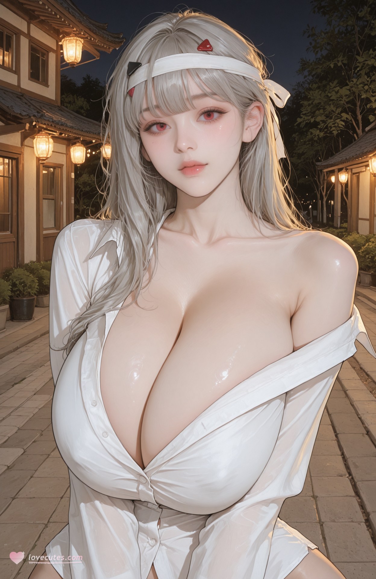 AI Generated Anime Girl - 胜利女神NIKKE Modernia：蕾丝内衣湿身白虎 90P