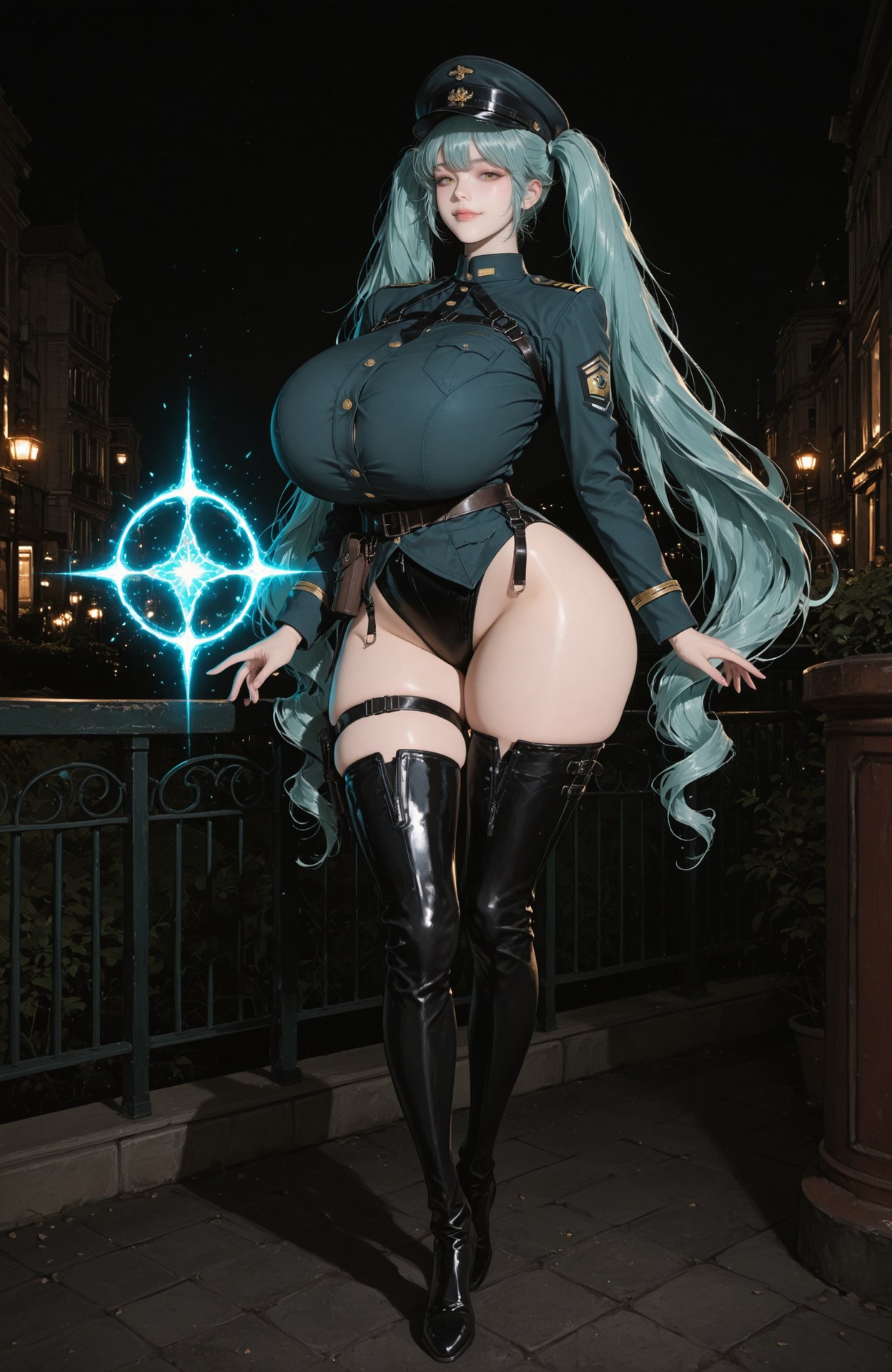 AI Generated Anime Girl - 胜利女神NIKKE Privaty：黑丝紧身衣白丝制服湿身露穴 159P