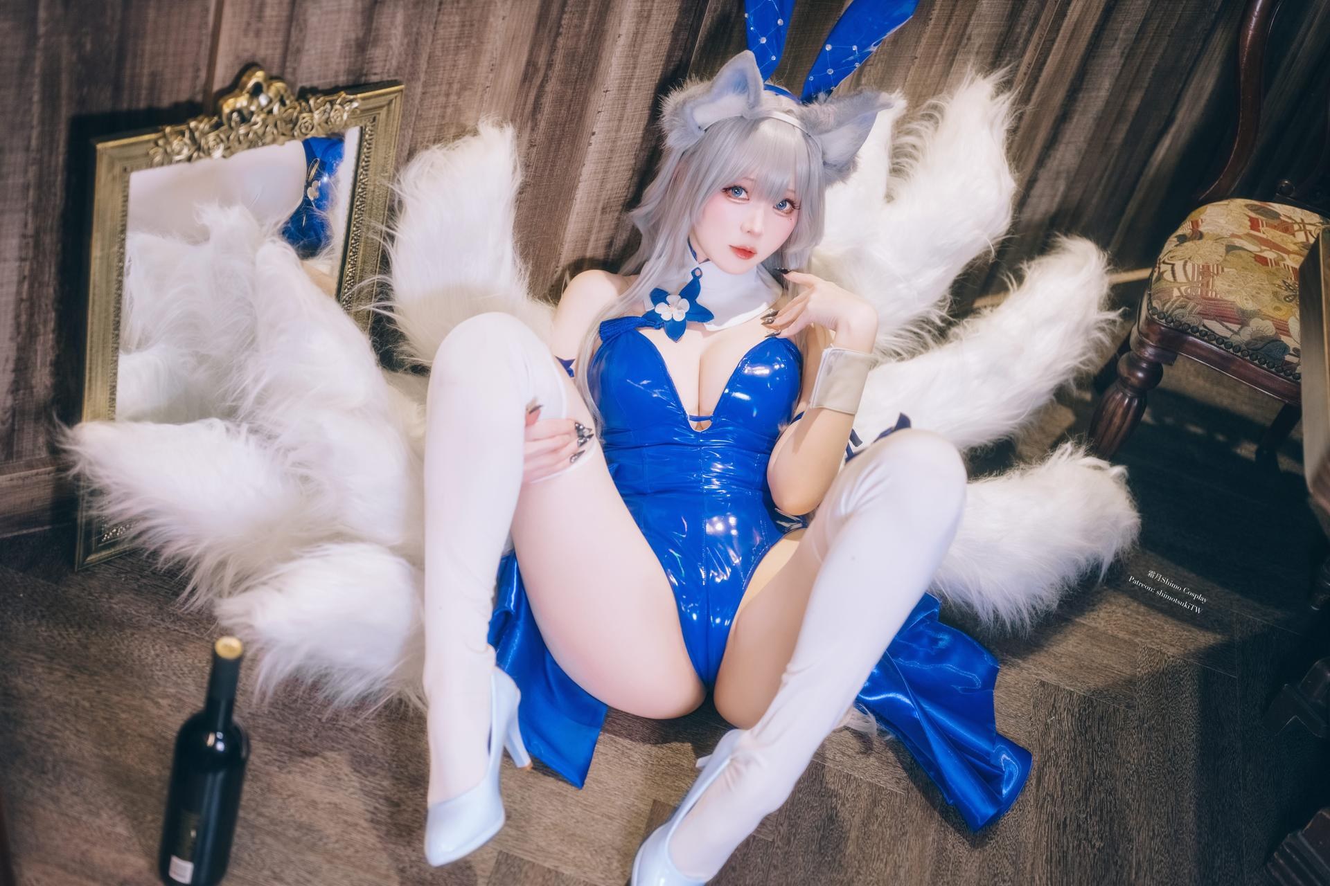 [cosplay] 霜月shimo - 碧蓝航线 信浓：Bunny Shinano兔女郎白丝美腿 20P