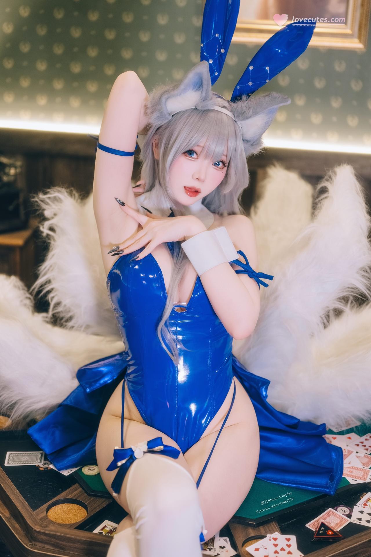 [cosplay] 霜月shimo - 碧蓝航线 信浓：Bunny Shinano兔女郎白丝美腿 20P