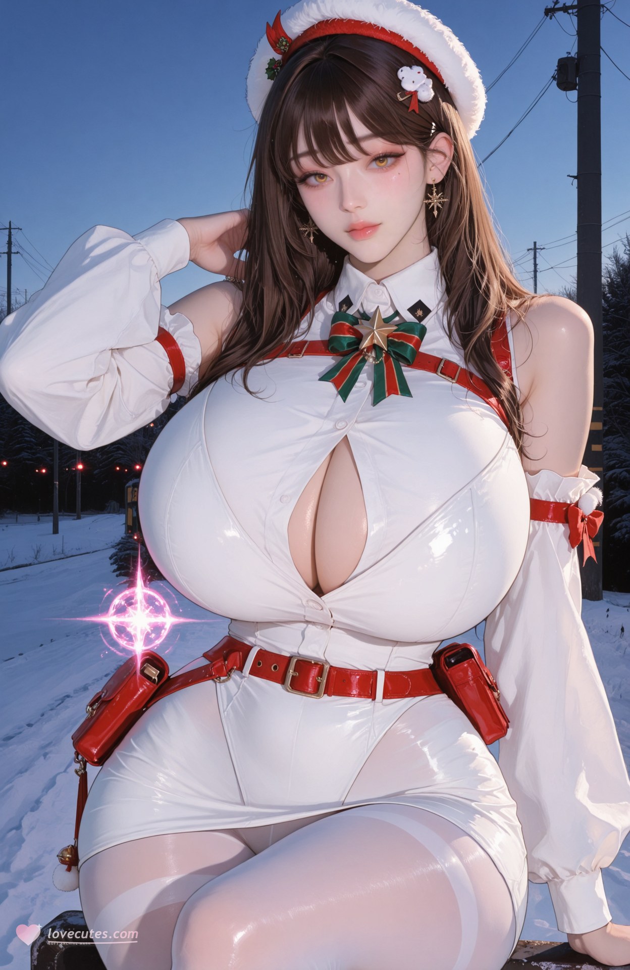 AI Generated Anime Girl - Goddess of Victory NIKKE Emma: bodysuit, uniform styling, explicit nude detail 106P