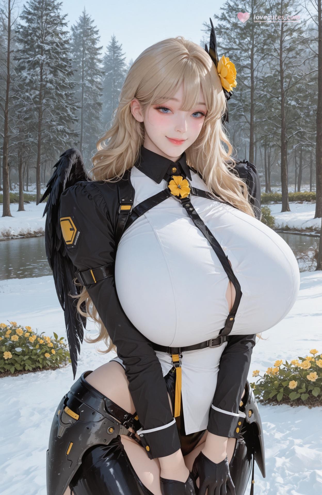 AI Generated Anime Girl - 胜利女神NIKKE guillotine (nikke )：蕾丝内衣紧身衣湿身露穴 106P