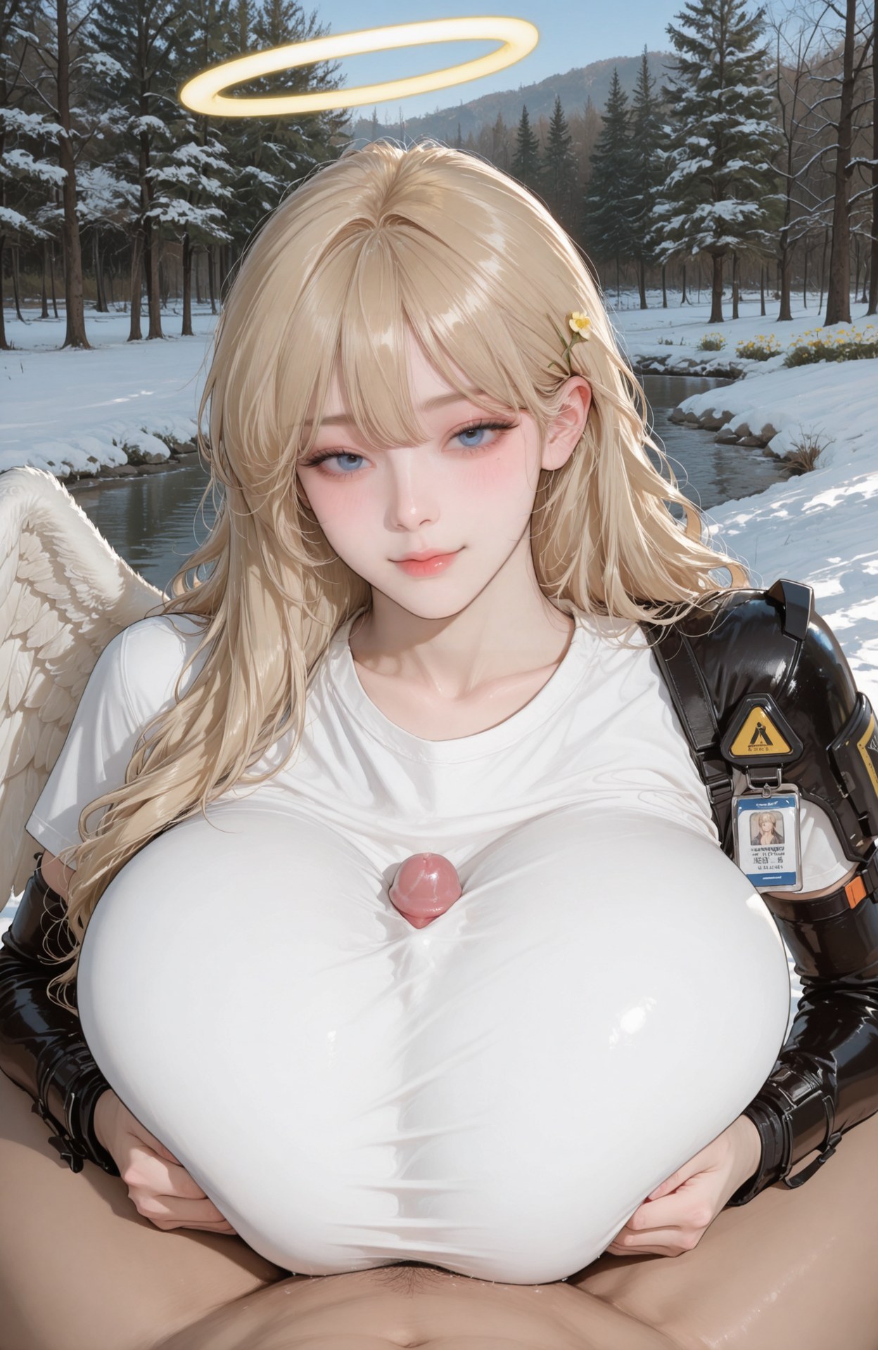 AI Generated Anime Girl - Goddess of Victory NIKKE Guillotine: lace lingerie, bodysuit, wet-look styling, explicit nude detail 106P