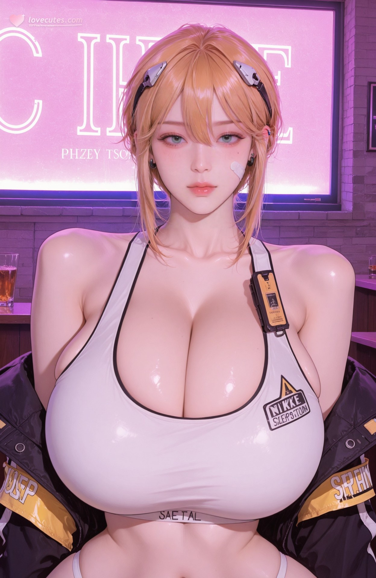 AI Generated Anime Girl - 胜利女神NIKKE maxwell (nikke )：紧身衣湿身露穴 107P