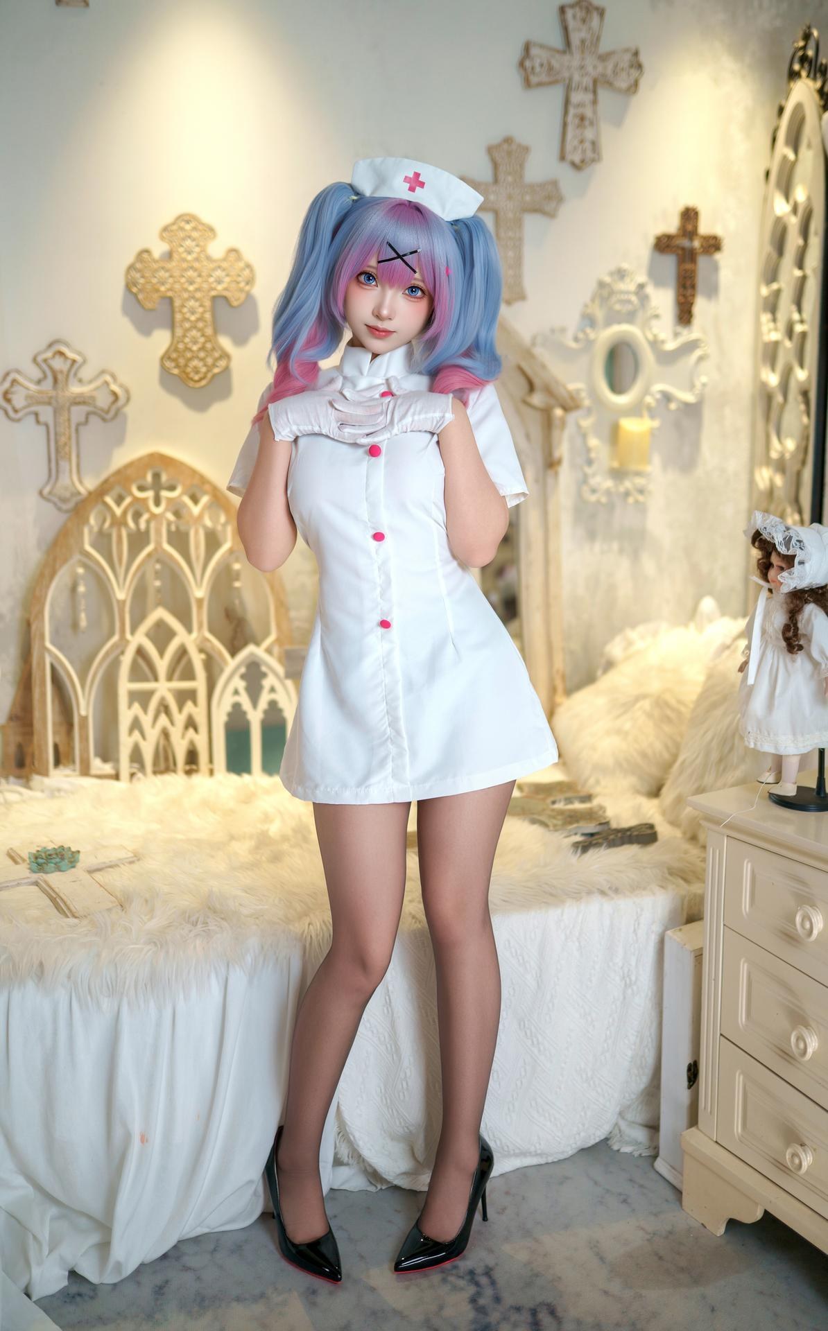 [photo set] Bangni Bunny - Rabbit Hole Nurse real-person photo set 86P9V