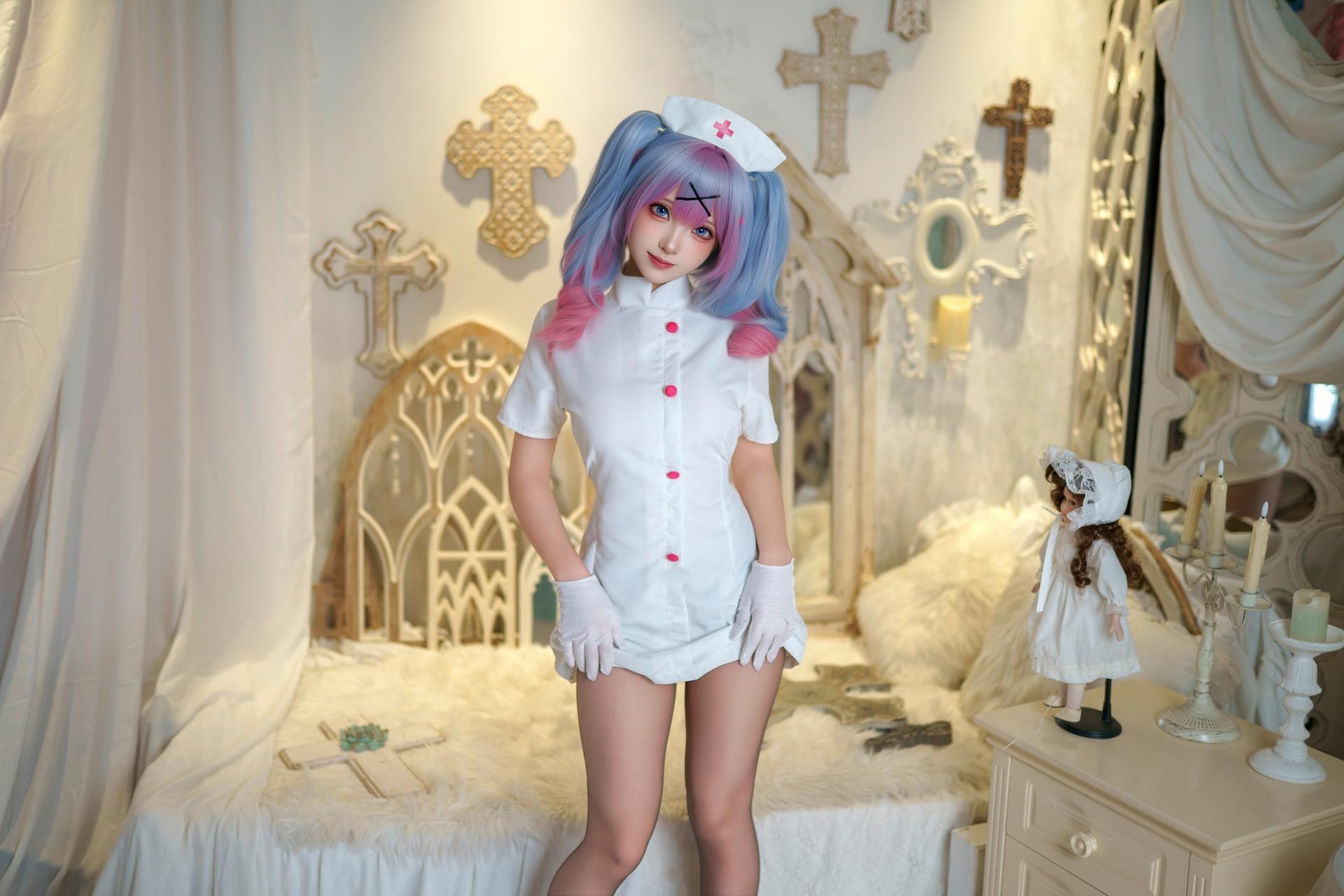 [photo set] Bangni Bunny - Rabbit Hole Nurse real-person photo set 86P9V