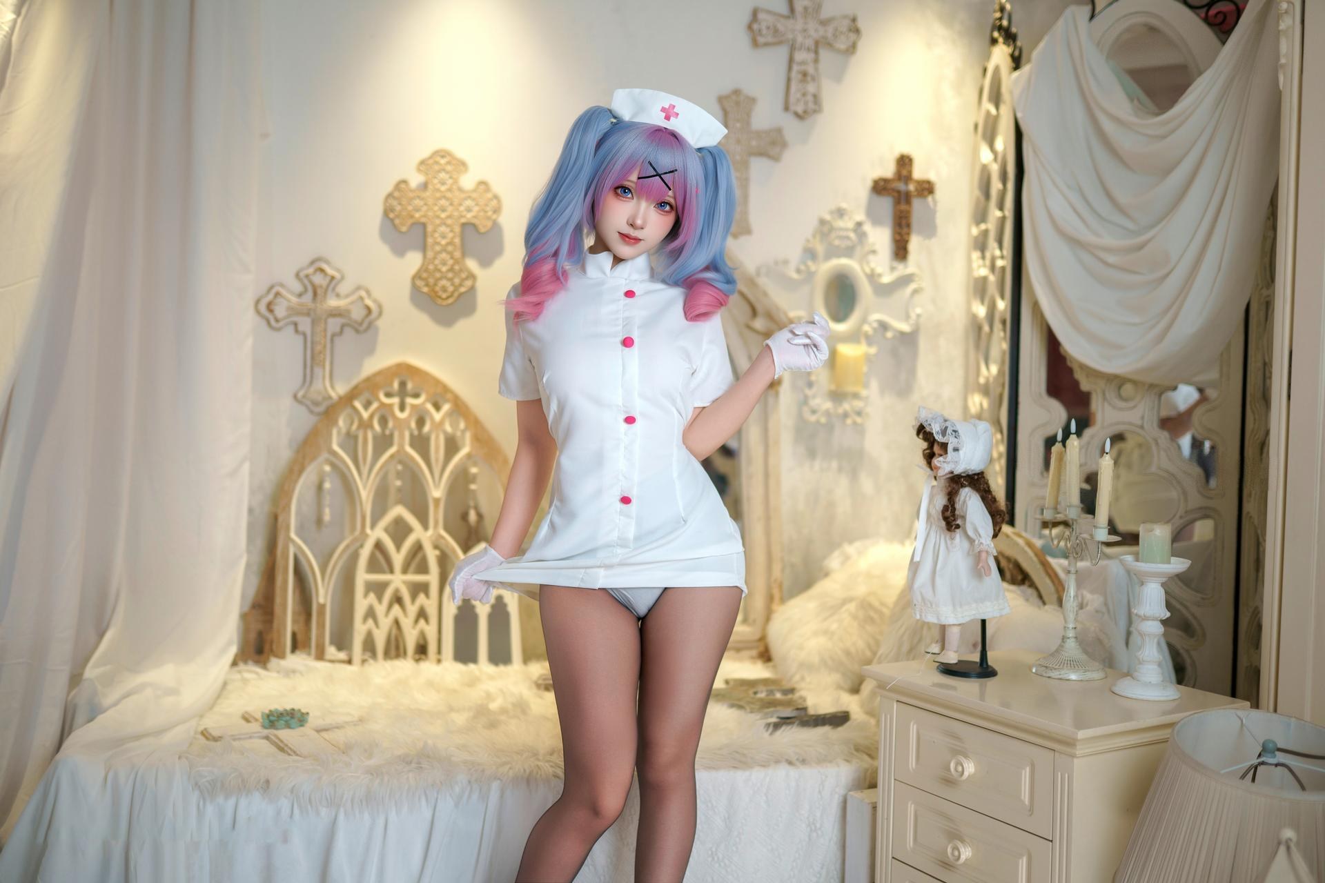 [photo set] Bangni Bunny - Rabbit Hole Nurse real-person photo set 86P9V