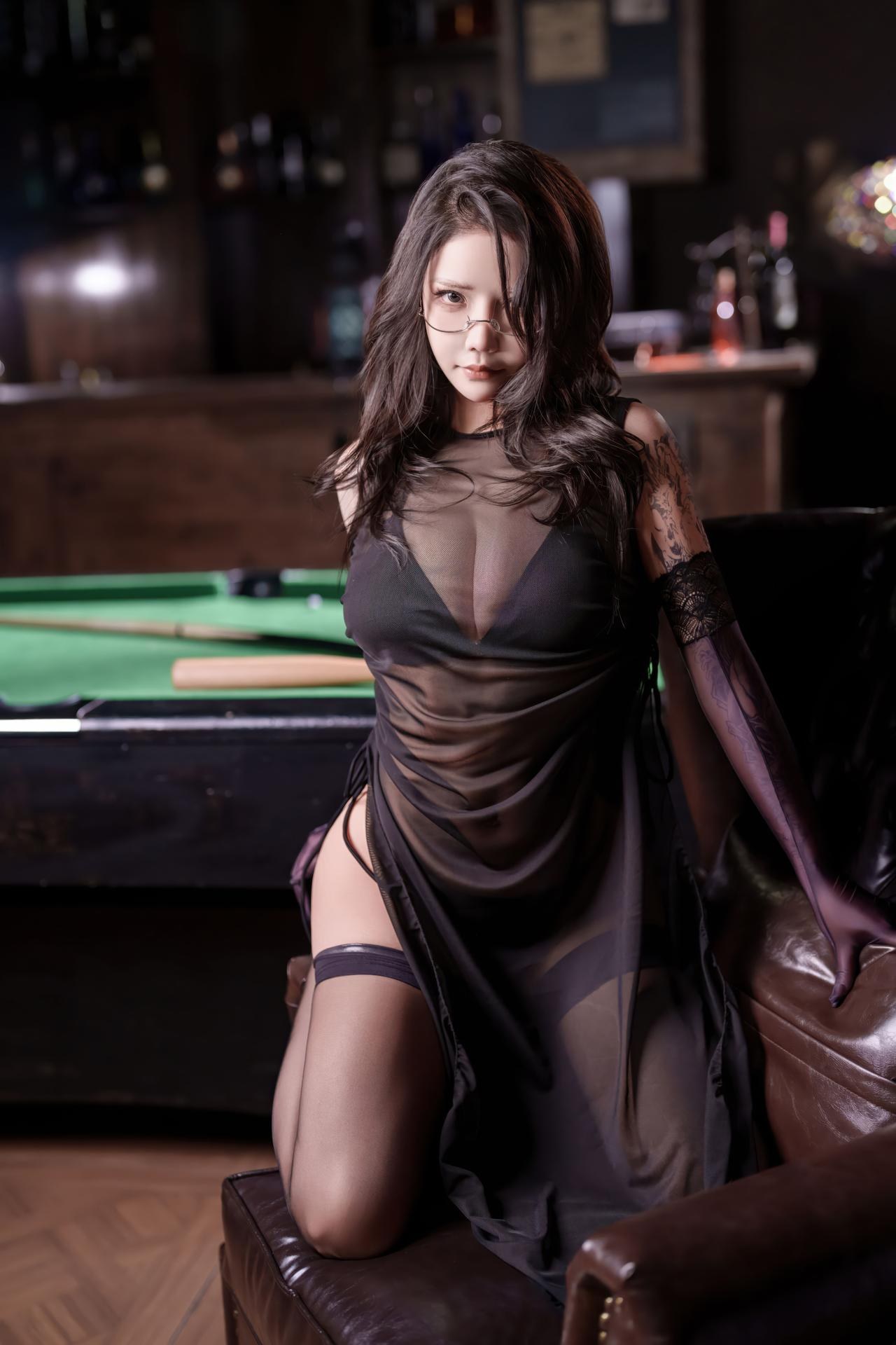 [photo set] Baozou Mozi aa - Black Mood real-person photo set 55P1V