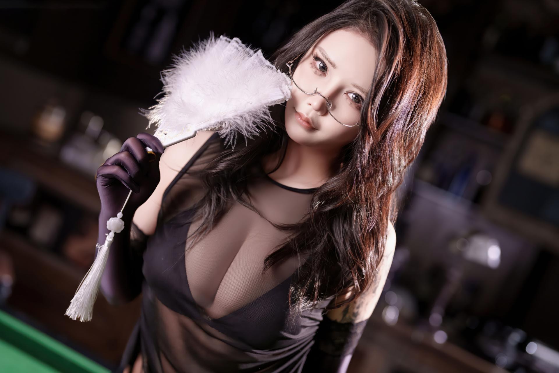 [photo set] Baozou Mozi aa - Black Mood real-person photo set 55P1V