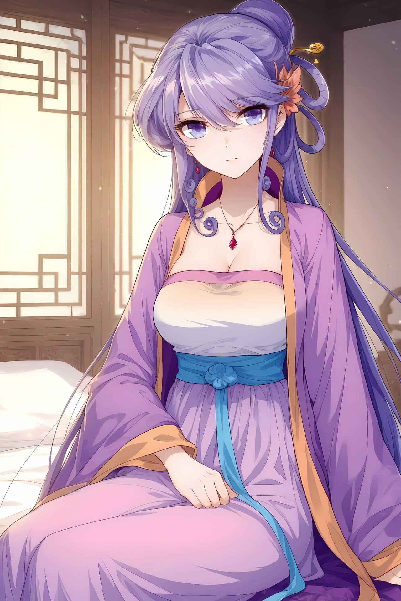 AI Porn - Madam Xiao trong Jipin Jiading tóc tím cổ trang nude người lớn tóc tím, cổ trang, cảnh phòng ngủ theo cốt truyện và nude người lớn bộ sưu tập AI 184P