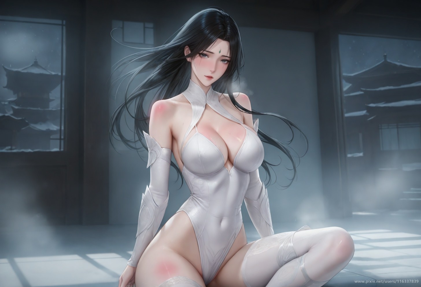 AI Porn - 裴：白衣黑丝擦边露点成人向图集 139P