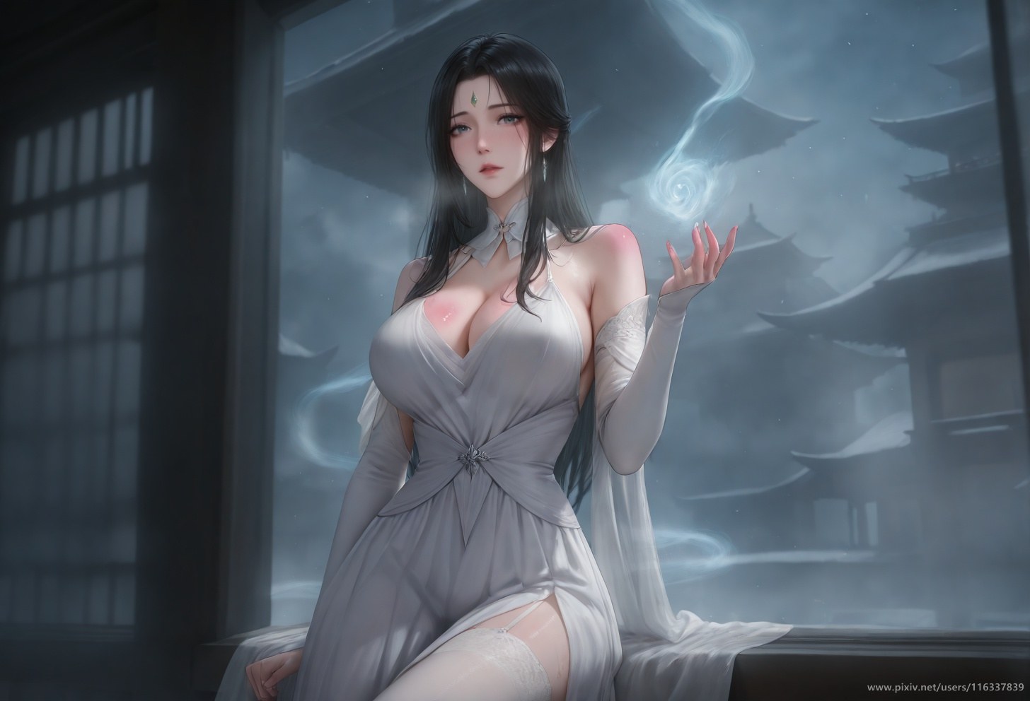 AI Porn - 裴：白衣黑丝擦边露点成人向图集 139P