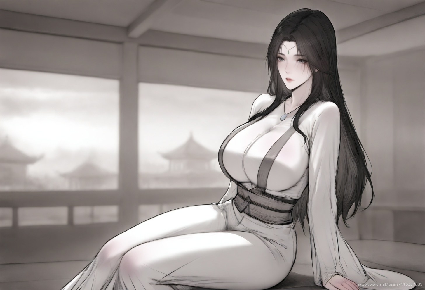 AI Porn - 배 흰 의상 스타킹 상반신 노출 성인 흰 의상, 스타킹, 상반신 노출, 침실 포즈 AI 이미지 갤러리 139P