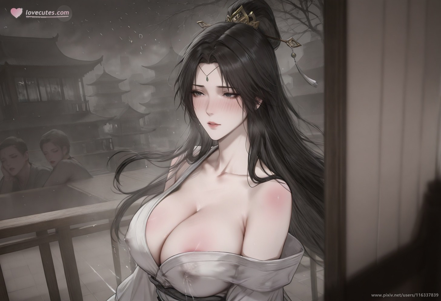 AI Porn - 裴 白衣ストッキング トップレス成人向け 白衣、ストッキング、トップレス、ベッド風ポーズ AI画像ギャラリー 139P