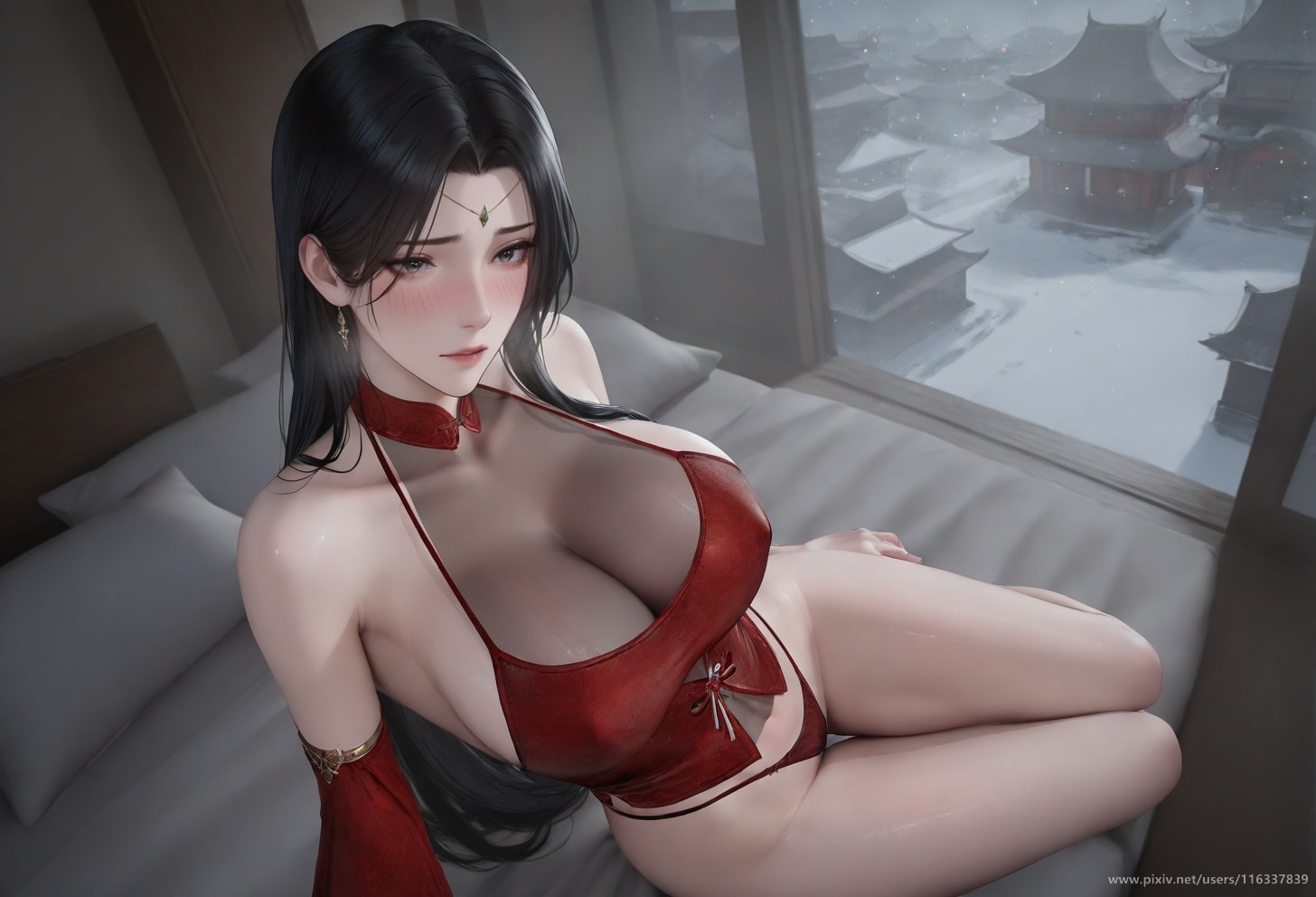 AI Porn - Pei white robe stockings topless adult white robe styling, stockings, topless detail, curvy bedroom poses AI Adult Gallery 139P