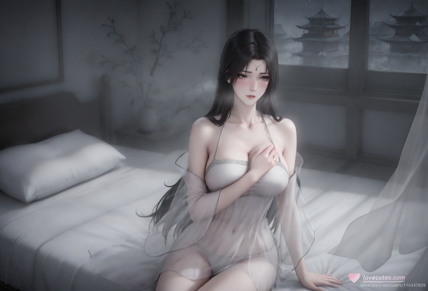 AI Porn - 裴：古风剧情白衣露点成人向圖集 102P