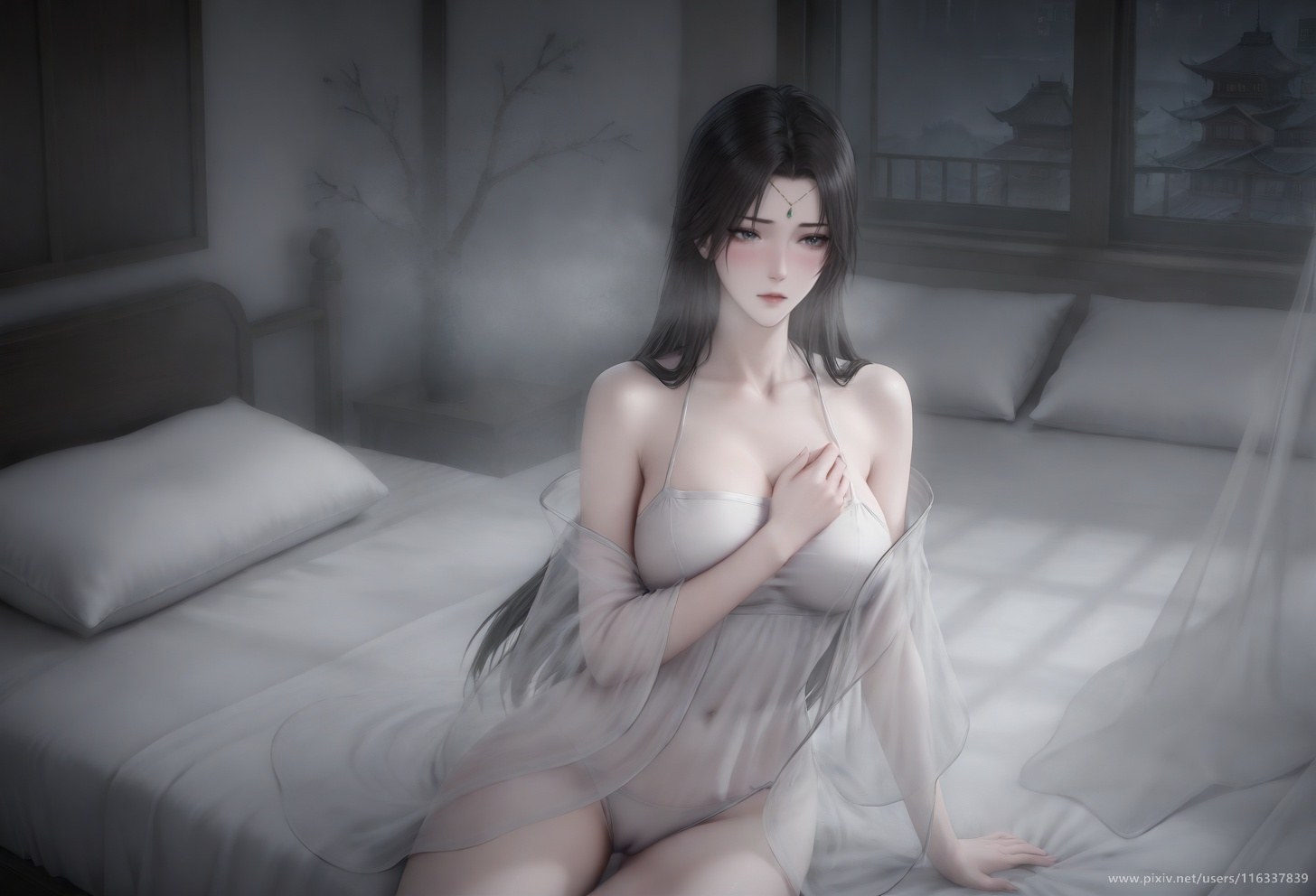 AI Porn - 裴：古风剧情白衣露点成人向圖集 102P