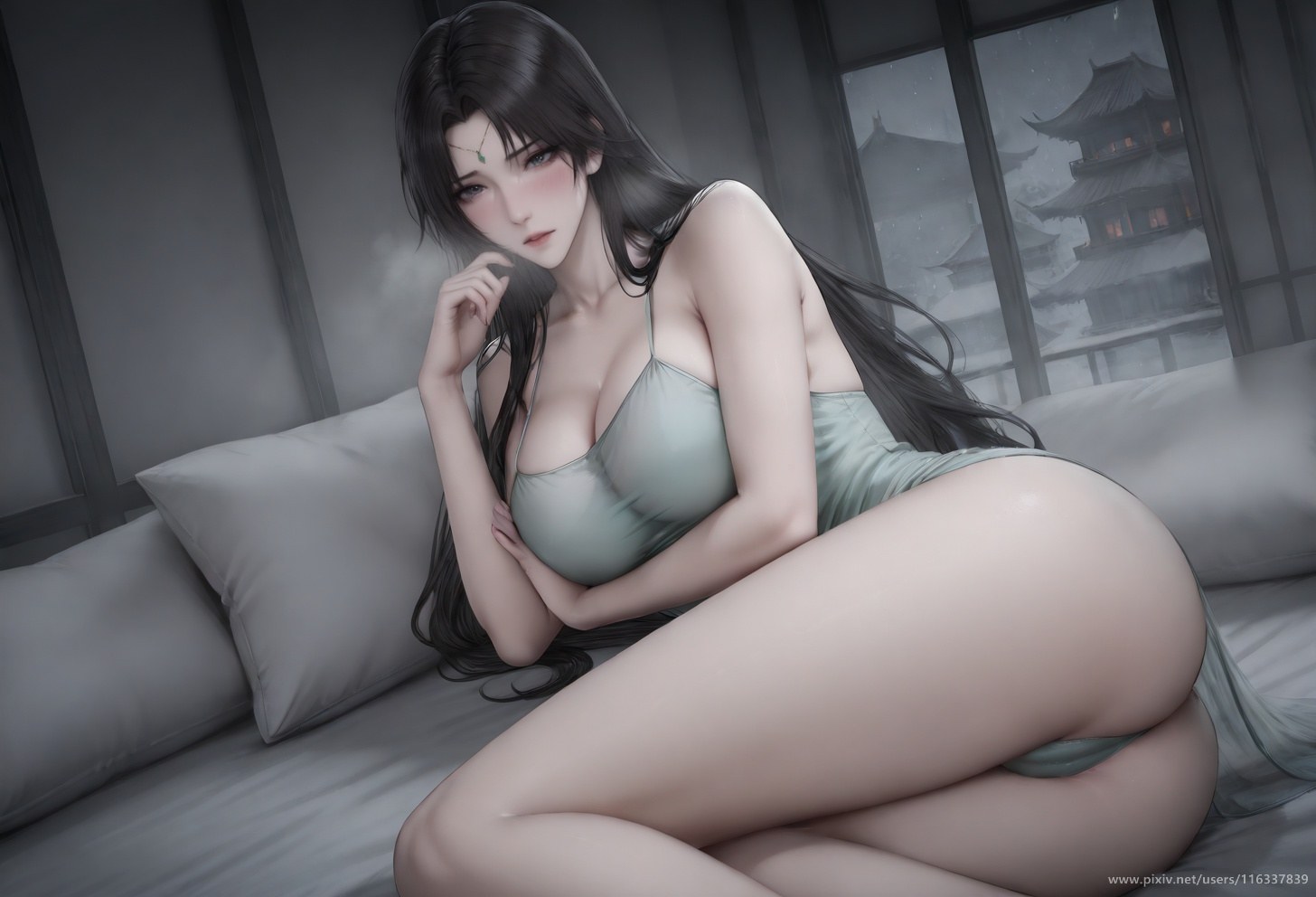 AI Porn - 裴：古风剧情白衣露点成人向圖集 102P