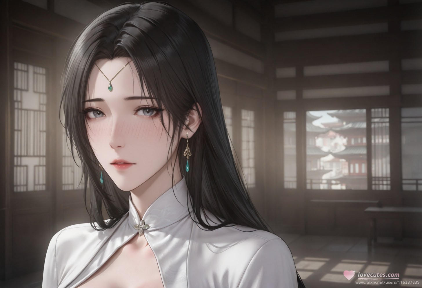 AI Porn - 배 고풍 흰 의상 스토리 성인 고풍 흰 의상, 실내 스토리, 상반신 노출 AI 이미지 갤러리 102P