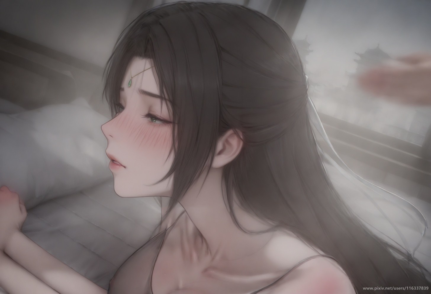 AI Porn - 배 고풍 흰 의상 스토리 성인 고풍 흰 의상, 실내 스토리, 상반신 노출 AI 이미지 갤러리 102P