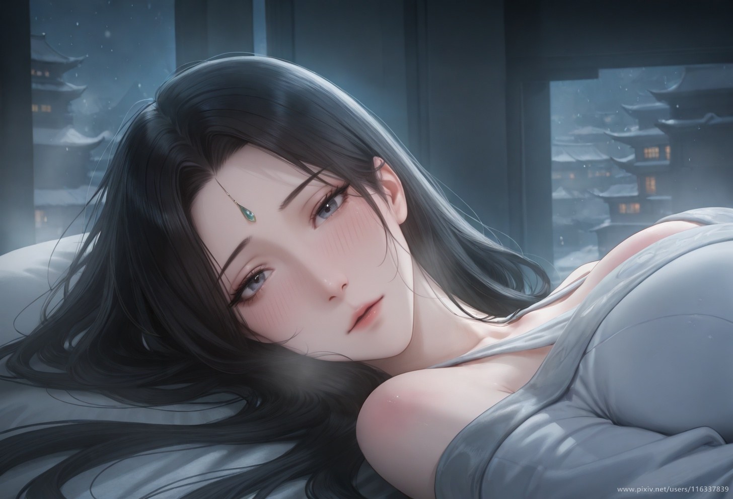 AI Porn - 배 고풍 흰 의상 스토리 성인 고풍 흰 의상, 실내 스토리, 상반신 노출 AI 이미지 갤러리 102P