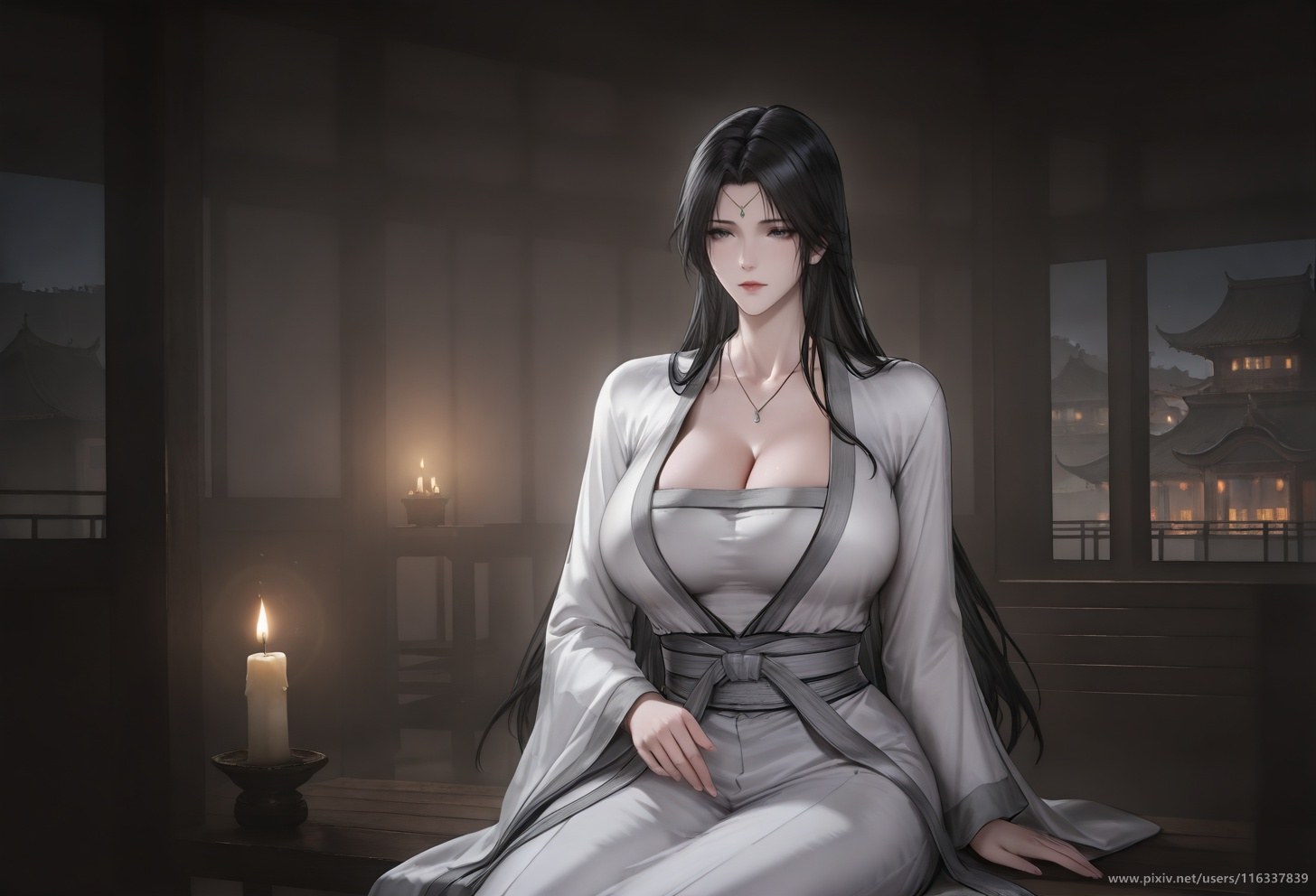 AI Porn - 배 고풍 흰 의상 스토리 성인 고풍 흰 의상, 실내 스토리, 상반신 노출 AI 이미지 갤러리 102P
