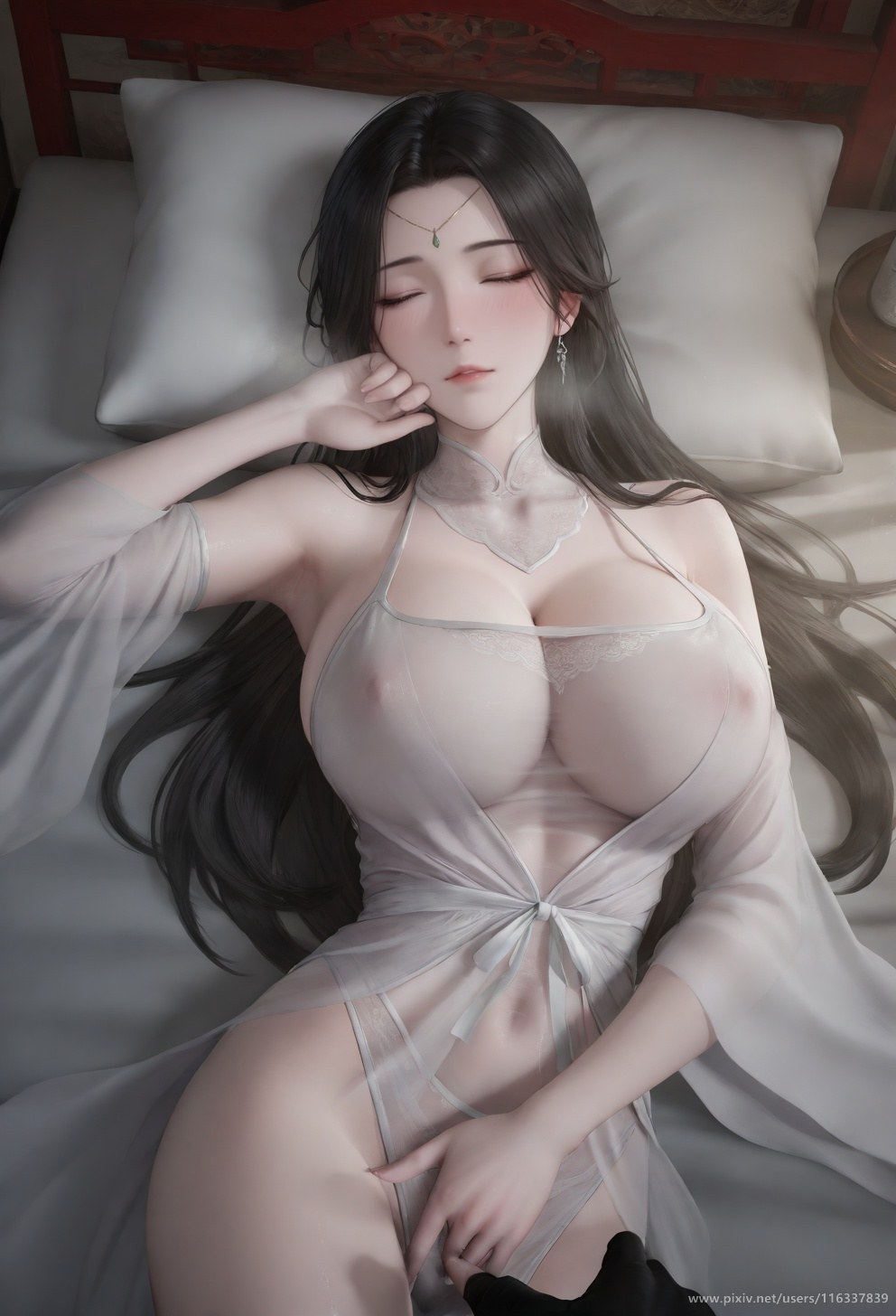 AI Porn - 배 고풍 흰 의상 스토리 성인 고풍 흰 의상, 실내 스토리, 상반신 노출 AI 이미지 갤러리 102P